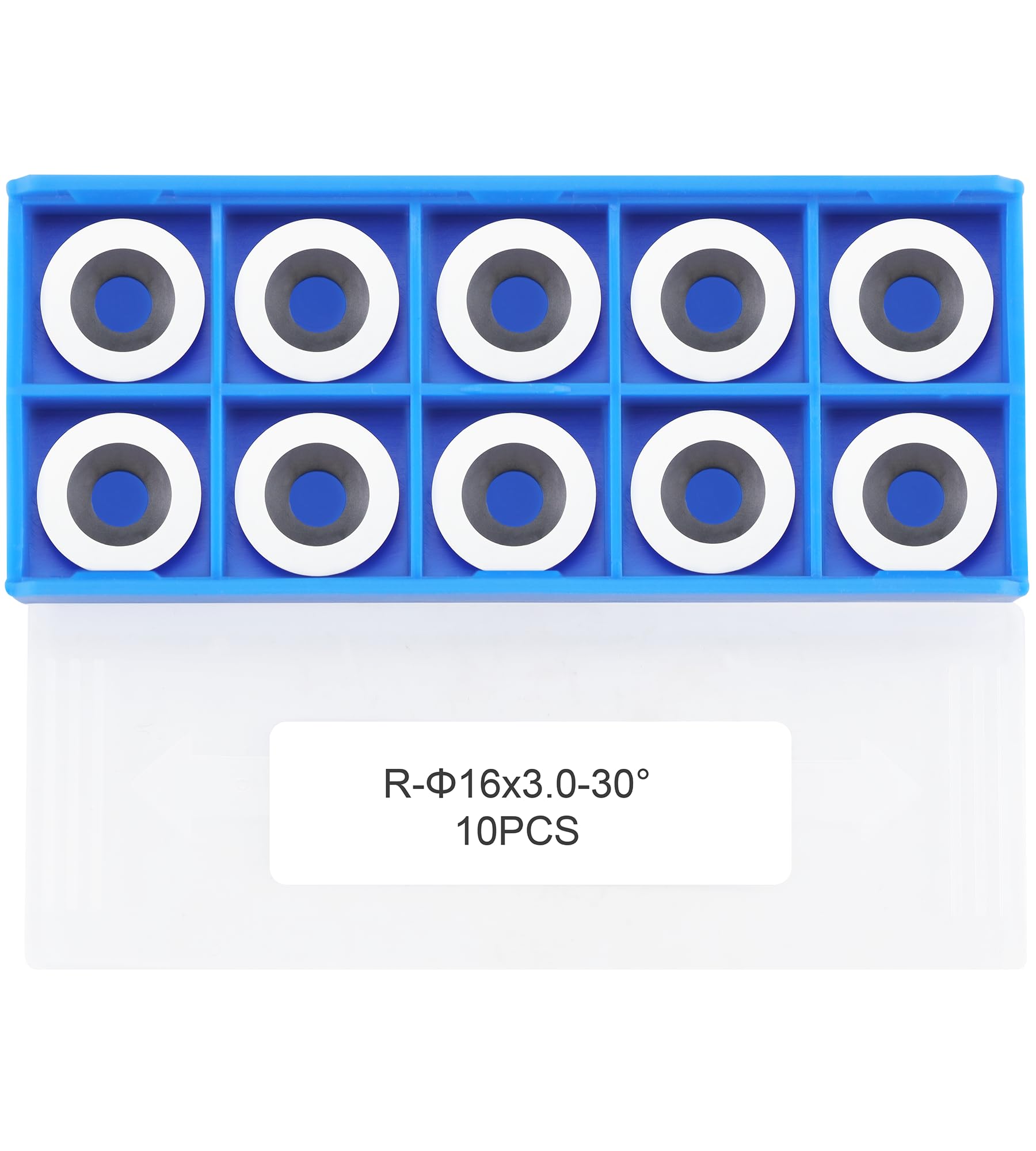 Ci0 16mm Diám. Redondo Insertos de carburo Cortadores Cuchillo para herramientas de torneado de madera, paquete de 10