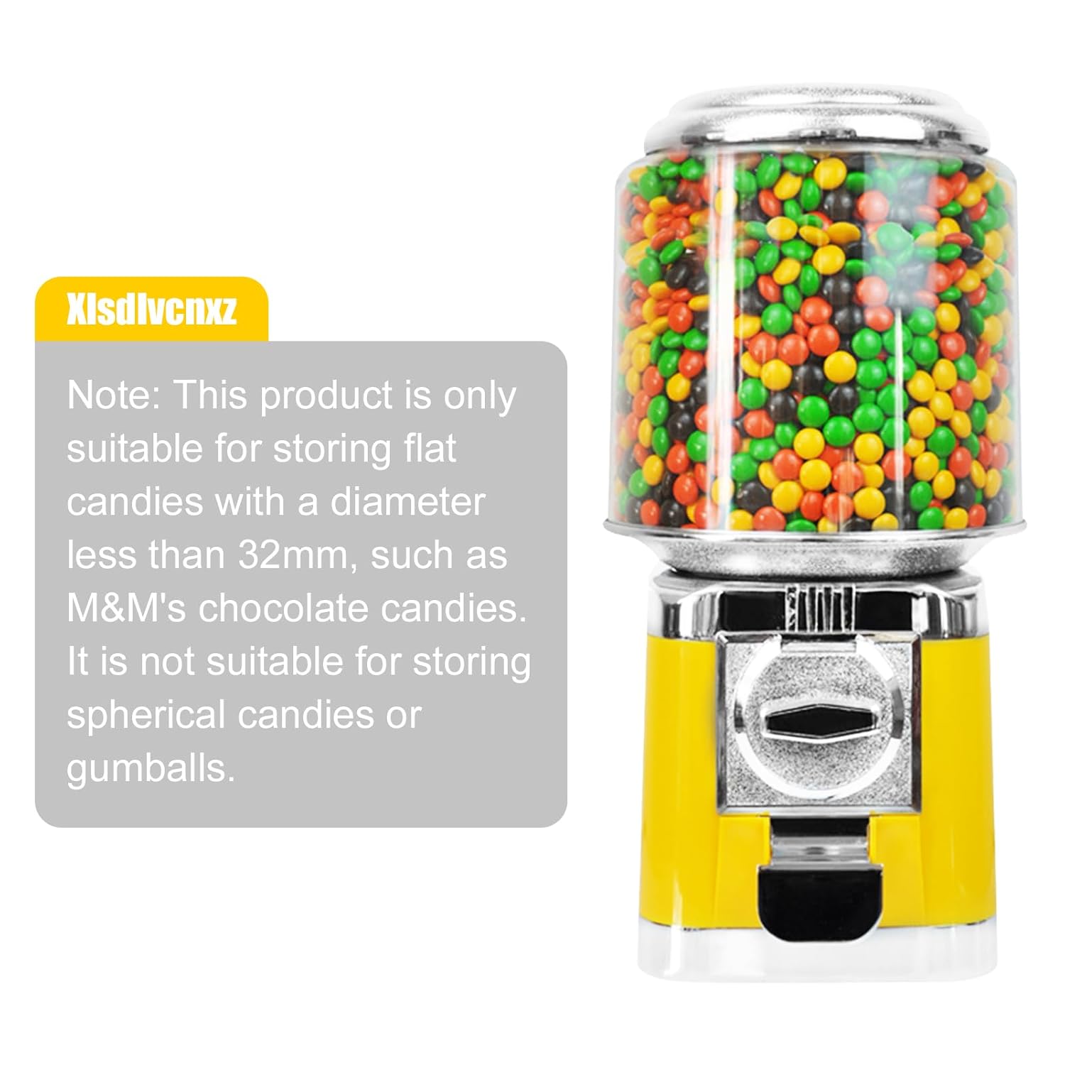 200Pcs Candy Vending Machine Gumball Machine for Kids Candy Dispenser Machine Mini Vending Machine (Blue) (Yellow)