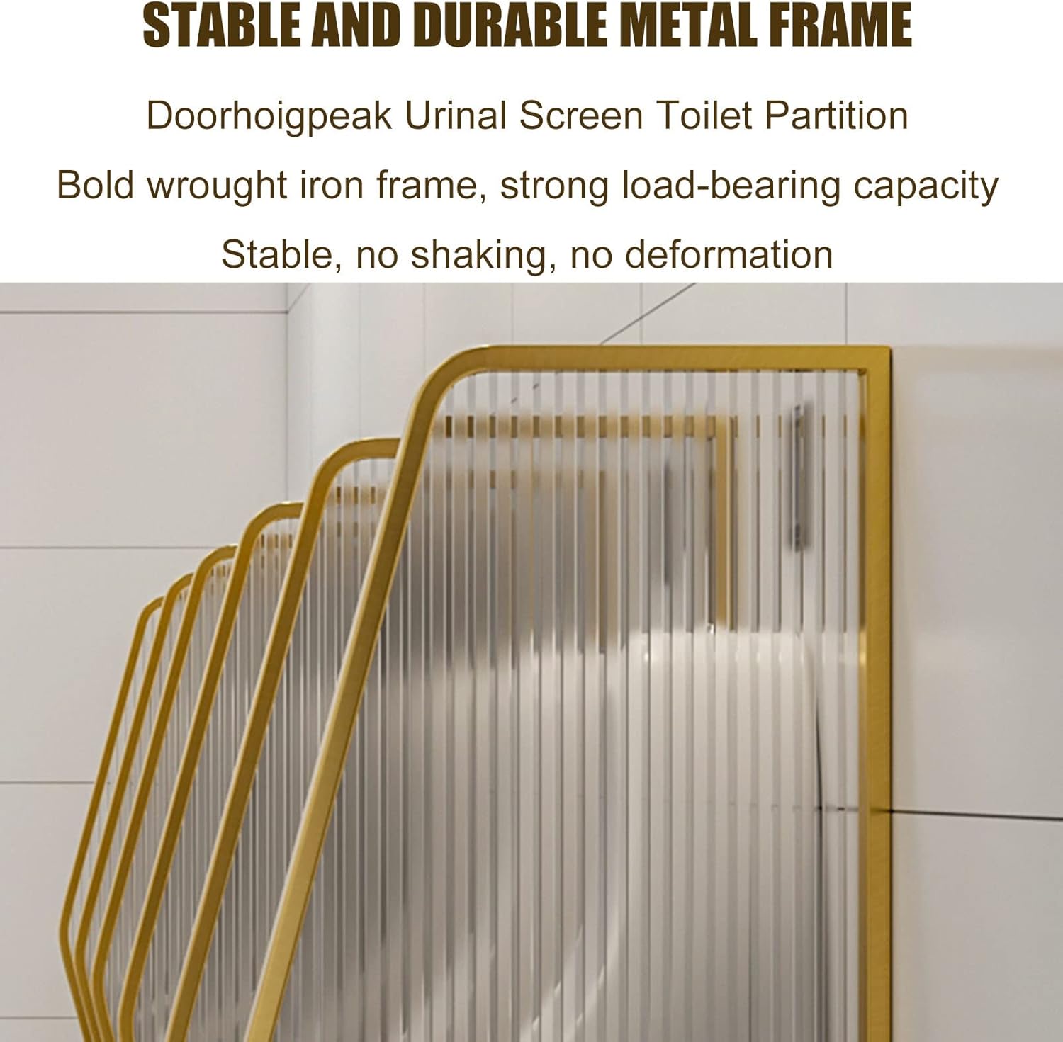3PCS Urinal Privacy Screen Room Divider Panel, Toilet Partition Board Urinal Baffle Urinal Barrier, Tempered Glass Wall Divider Waterproof Privacy Screen, Commercial Part
