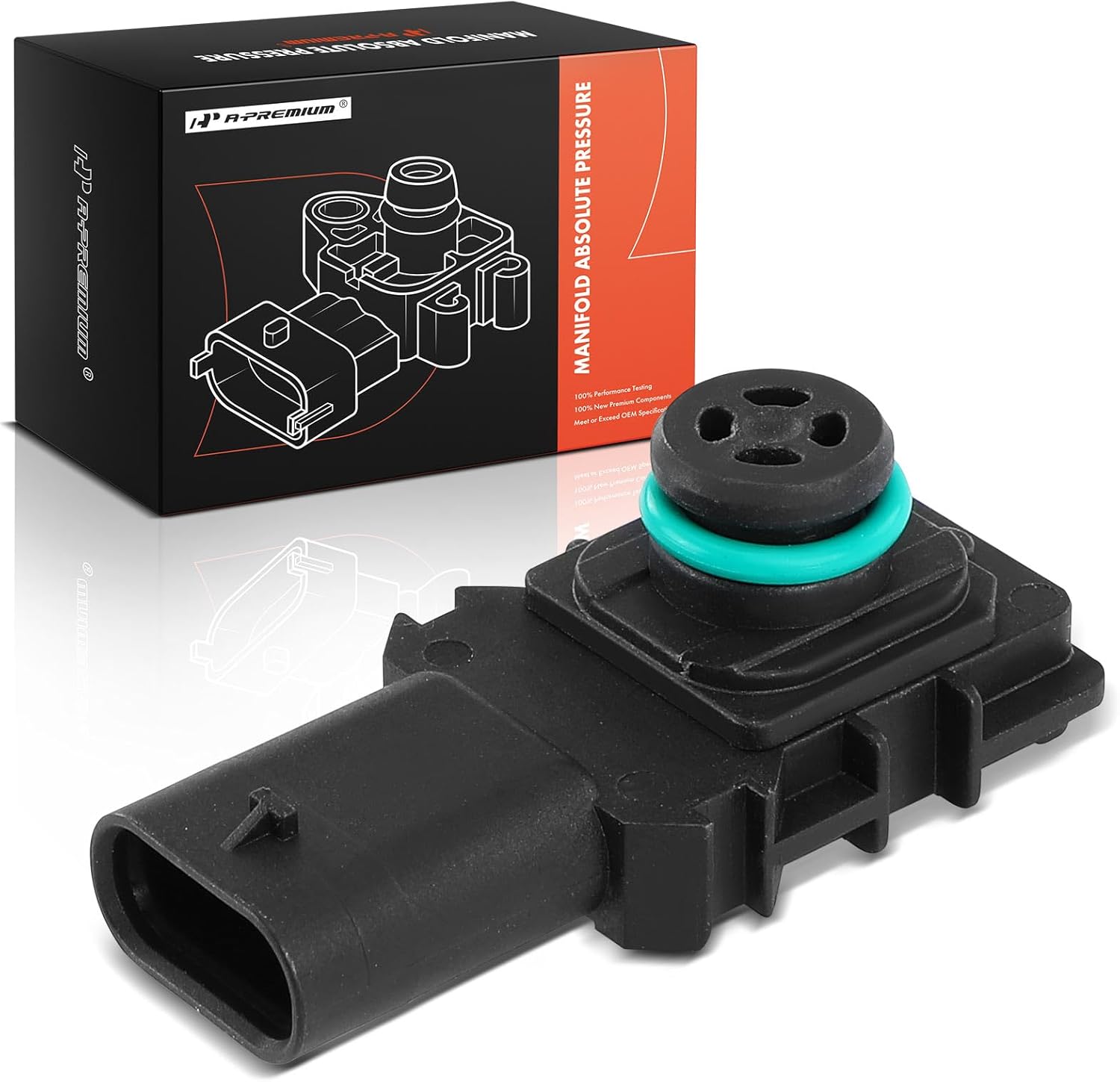 A-Premium Air Injection Sensor [3 Pins] Compatible with Volkswagen Jetta 2012-2014 2.5L, Golf 2010-2014 2.5L, Beetle 2012-2014 2.5L, Replace# 07K906051