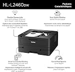 Brother HL-L2460DW Imprimante laser monochrome sans fil de bureau – Duplex sur l'encre et toner avec un abonnement rafraîchi