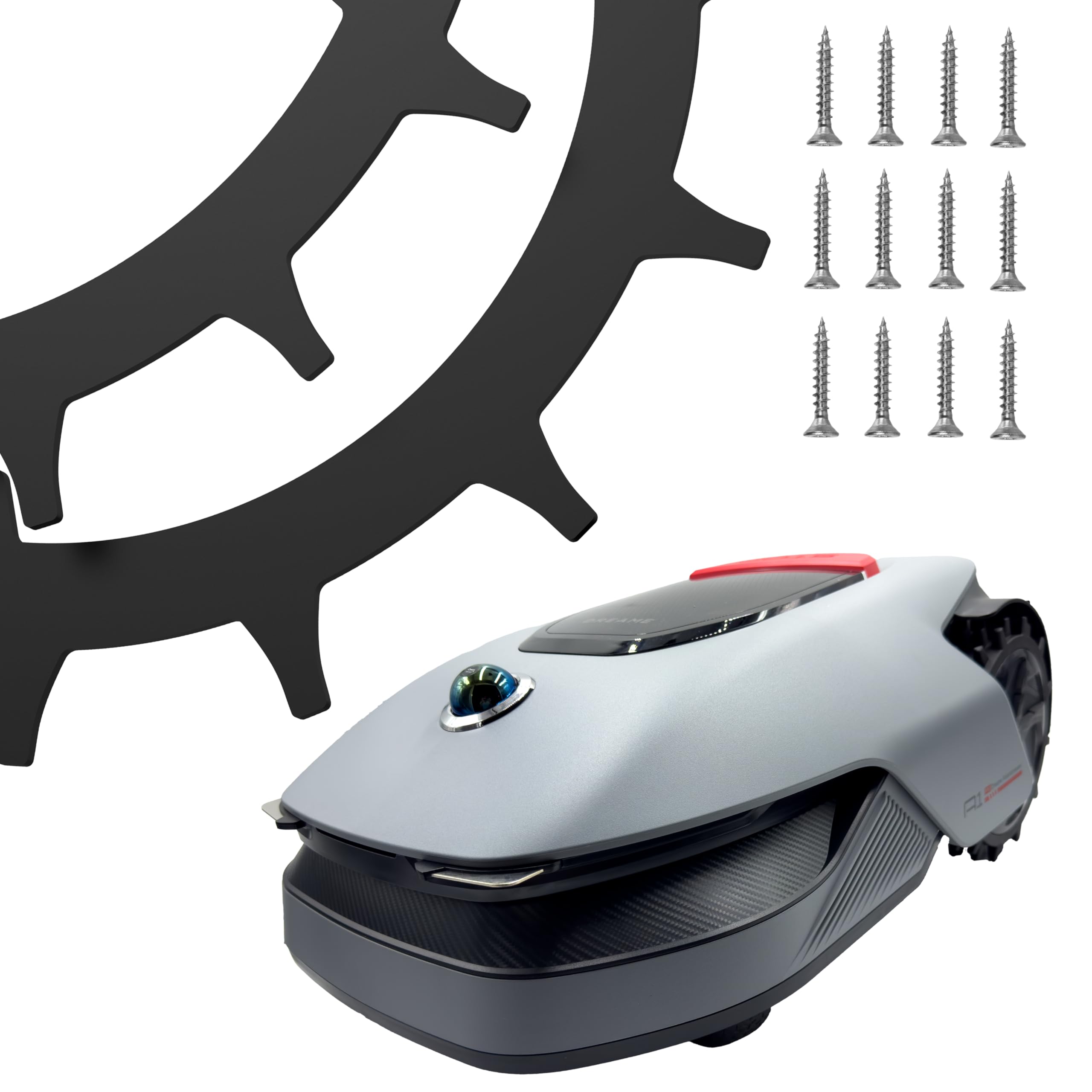 Crampons en acier inoxydable noir pour tondeuse robot Dream & Mova Mova 600, 1000 Dream A1, A1 Pro - Crampons de traction pour roues motrices - Antirouille et durable - Protection antidérapante pour