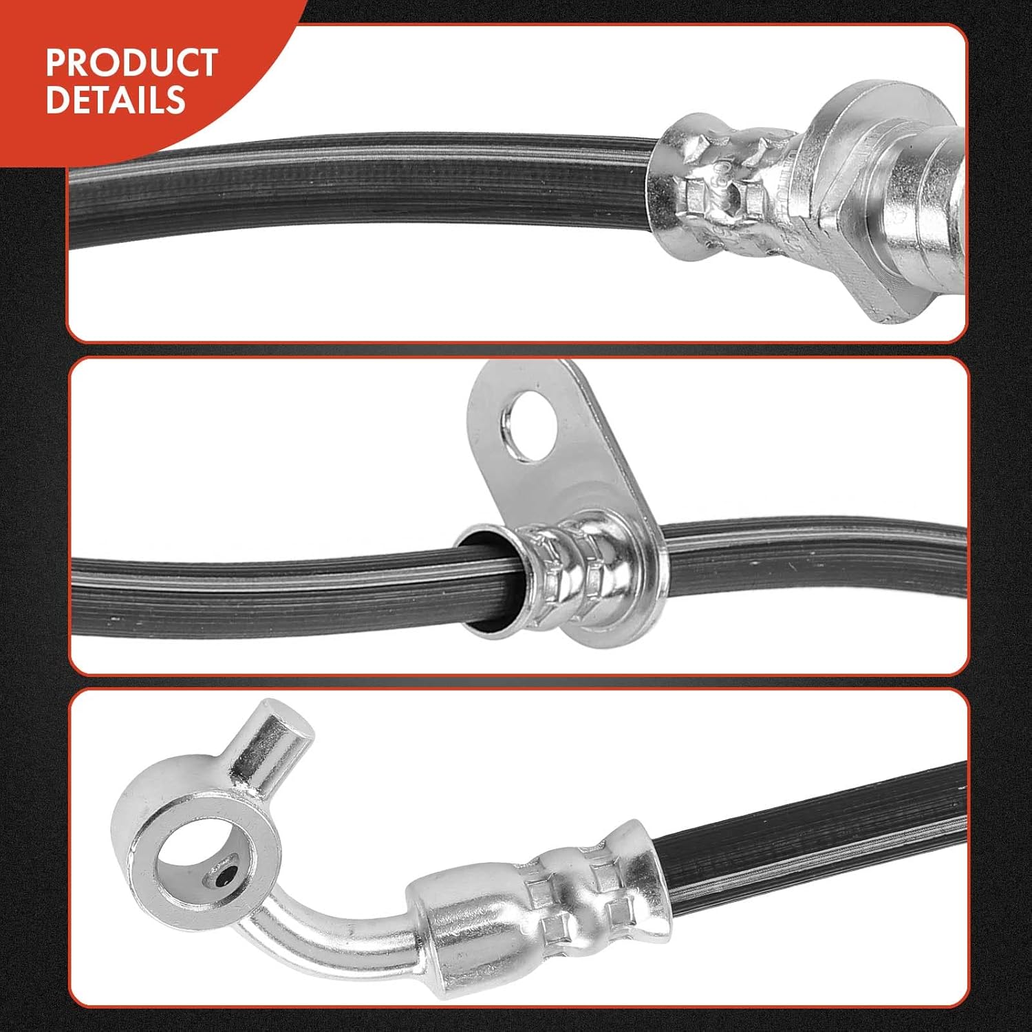 A-Premium Rear Driver or Passenger Brake Hydraulic Hose Compatible with Select Honda Models - CR-V CRV 2005-2006 - Replace# 01466S9AE01