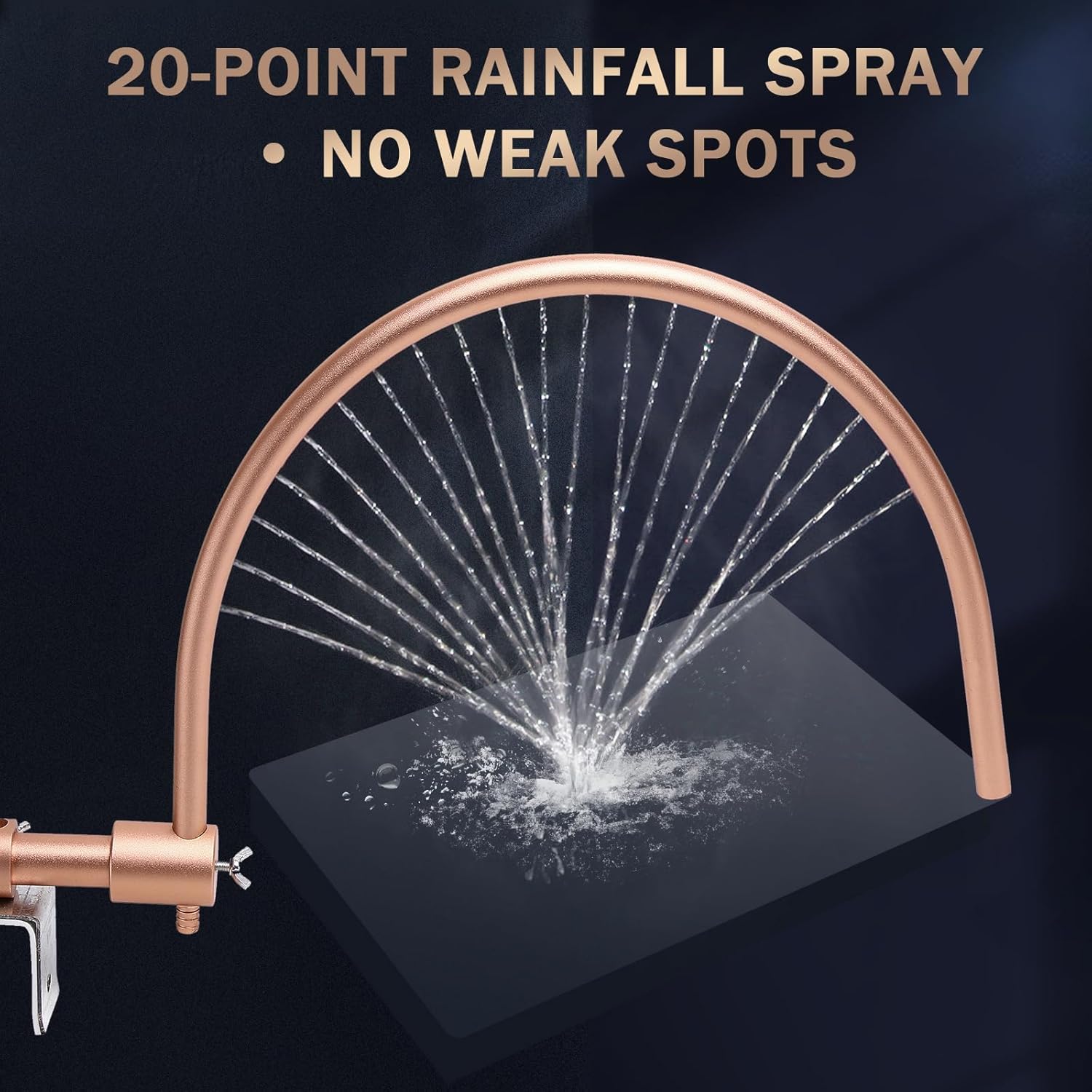 MoyRetty Head Spa Equipment Frame with Pump, 22.8 inches, Portable Salon Waterfall Basin Attachment(Gold)