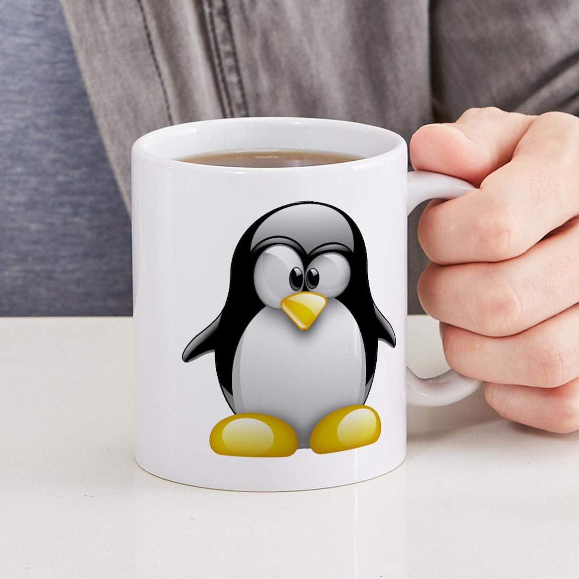 Amazon.com | CafePress Tux Mug 11 oz (325 ml) Ceramic Coffee Mug: Coffee  Cups & Mugs