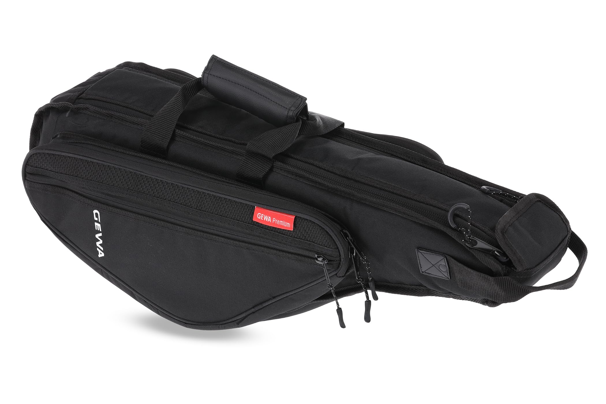 GEWA sac de transport Premium pour saxophone alto - Cordura 600 Denier - Résistant à la déchirure et à l'eau - Rembourrage de 30 mm - Poche pour le bocal - Noir