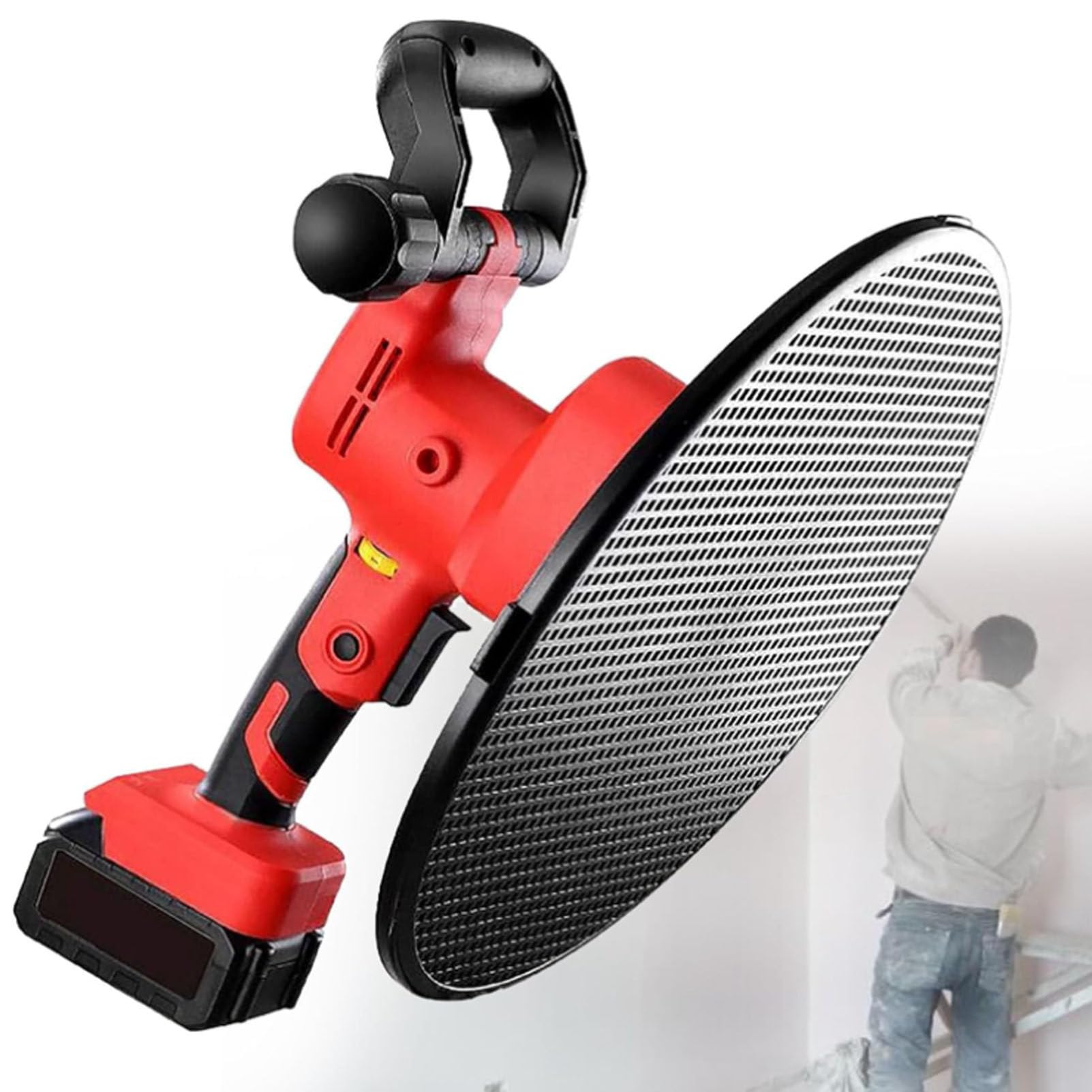 SBCGFY Electric Mortar Trowel With 6-Speed Control And Rechargeable Battery For Smoothing And Finishing Walls,1Battery