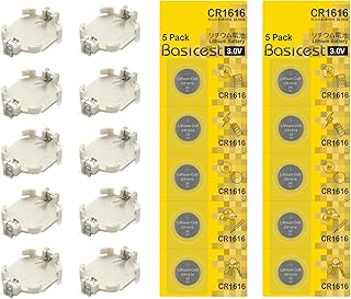 ゲームボーイアドバンス用 CR1616 ソケットホルダー 3V ボタン電池 10セット