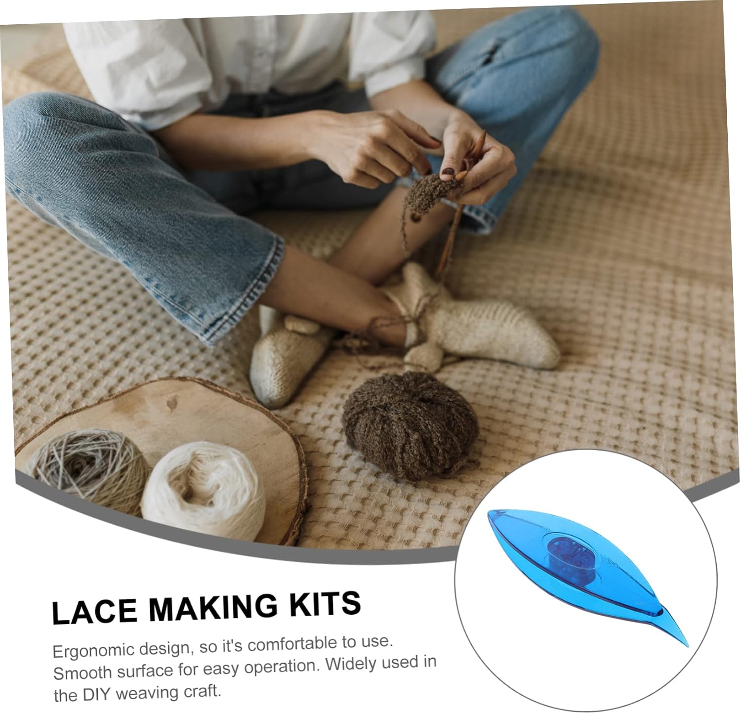 Plastic Tatting Shuttles 2Pcs for DIY Lace Making Craft Beginners