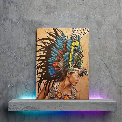 Miniatura 5 de Pósteres de arte de pared del imperio azteca, arte de pared de diosa mexicana, mujer guerrera, pósteres e impresiones artísticas de pared para sala
