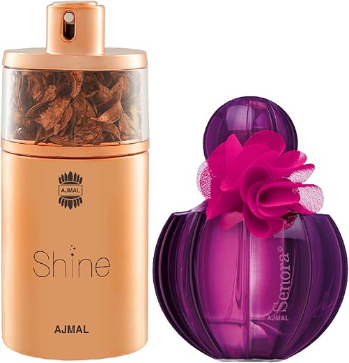 Ajmal Shine EDP Floral Powdery Perfume 75ml for Women and Senora EDP Floral Spicy Perfume 75ml for Women