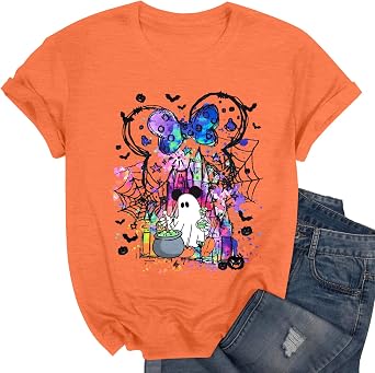 Magic Kingdom Shirt for Women Funny Magic Castle T Shirt Cute Graphic Short Sleeve Tee Tops