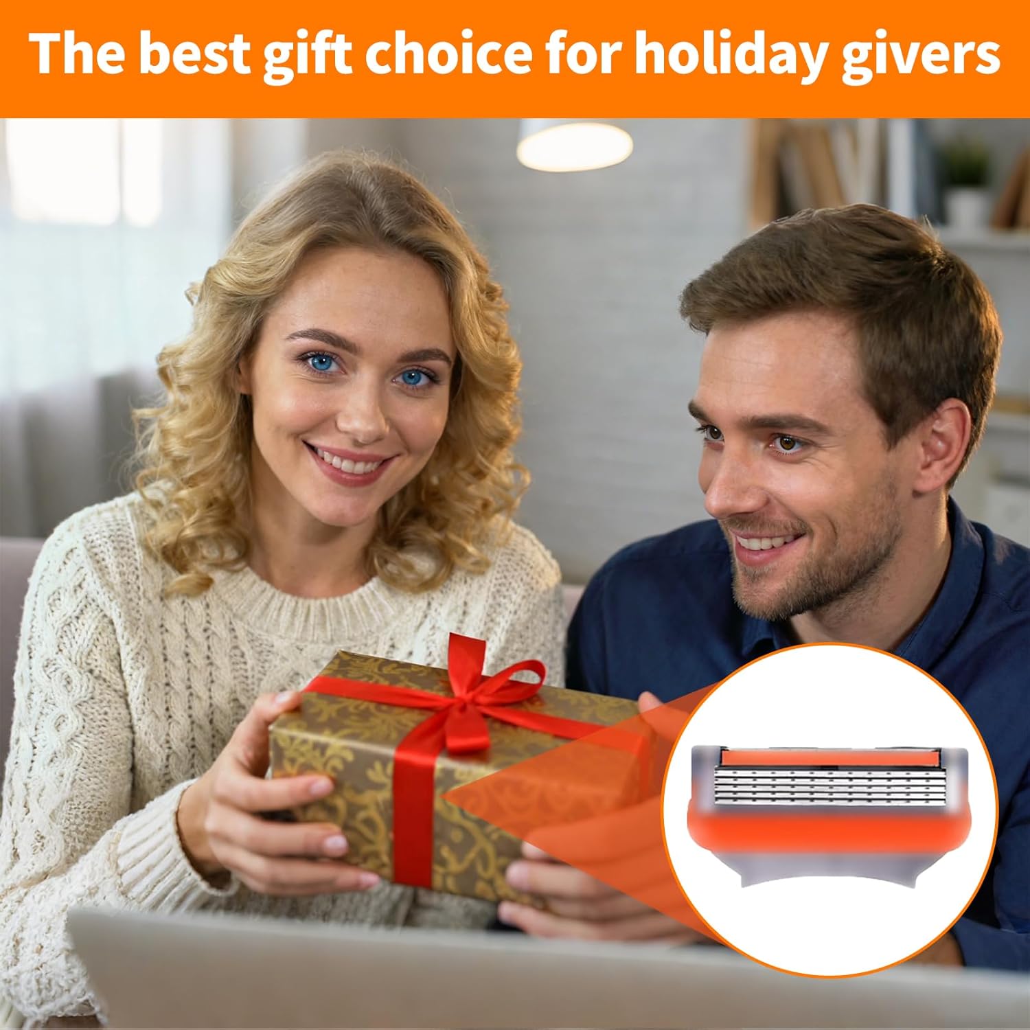 24Pcs Premium Razor Blades for Men - 5-Layer Stainless Steel Cartridge Refills Compatible with Fusion 5 Style Razors, Comfortable experience