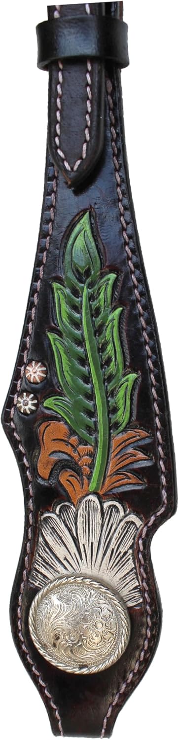 CHALLENGER Horse Western Dreamcatcher Daisy Tooled Headstall Bridle & Breast Collar Set 78FK10B