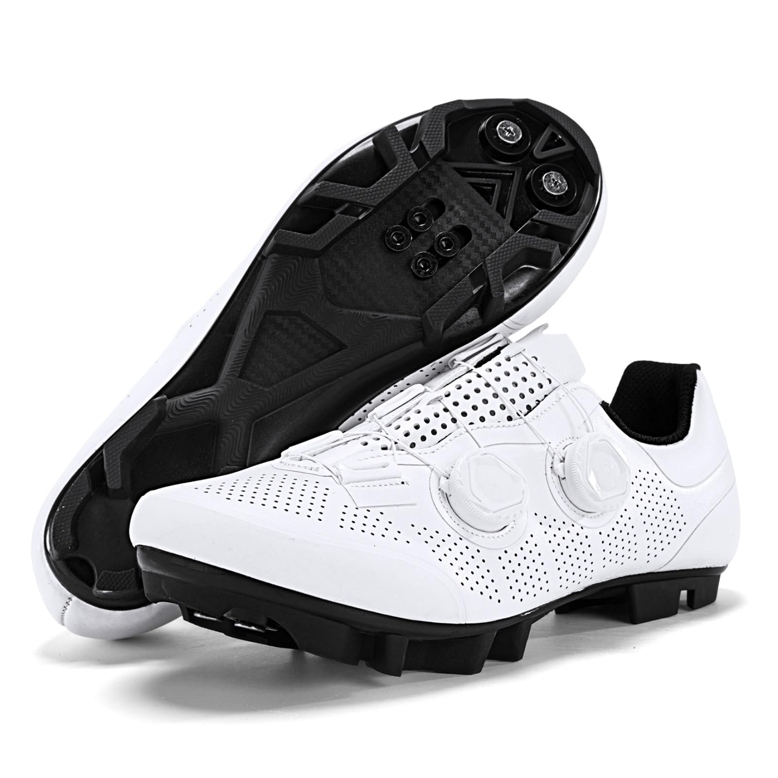 JiuQing Zapatillas Ciclismo Montaña Hombre Zapatillas Bicicleta Exteriores