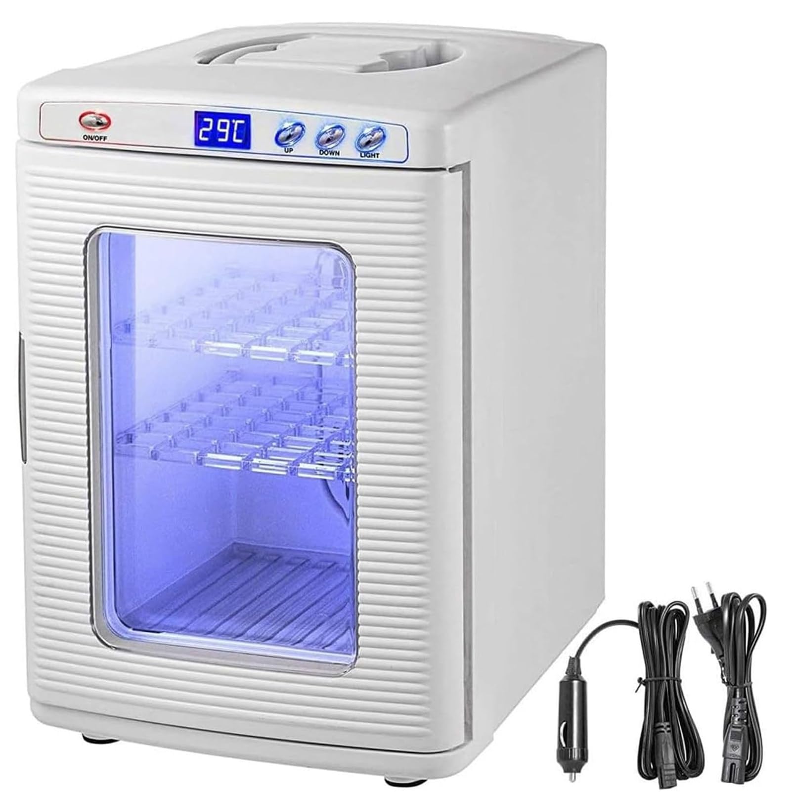 Pnpaea 25L 400W Reptile Incubator Egg Incubator, Scientific Lab Incubator Cooling,Lighting,5°C-60°C Temperature Control,Digital LED,for Snake,Tortoise,and Lizard Breeding White