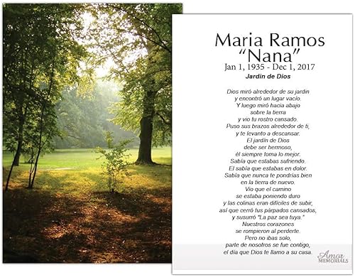 Miniatura 2 de Tarjetas Funerales De Recordatorio (50 tarjetas) FPC039ES Arbol de Vida (Personalizado - Seleccione oración)