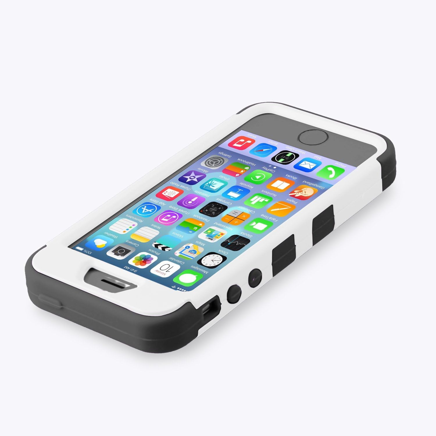 iPhone 5 Case,iPhone 5S Case, BENTOBEN 3 Piece Hard Plastic Shell Silicone Hybrid iPhone 5 Cases Shock Proof Drop Resistance Anti-Slip Cover for Apple iPhone 5 5S, White/Black