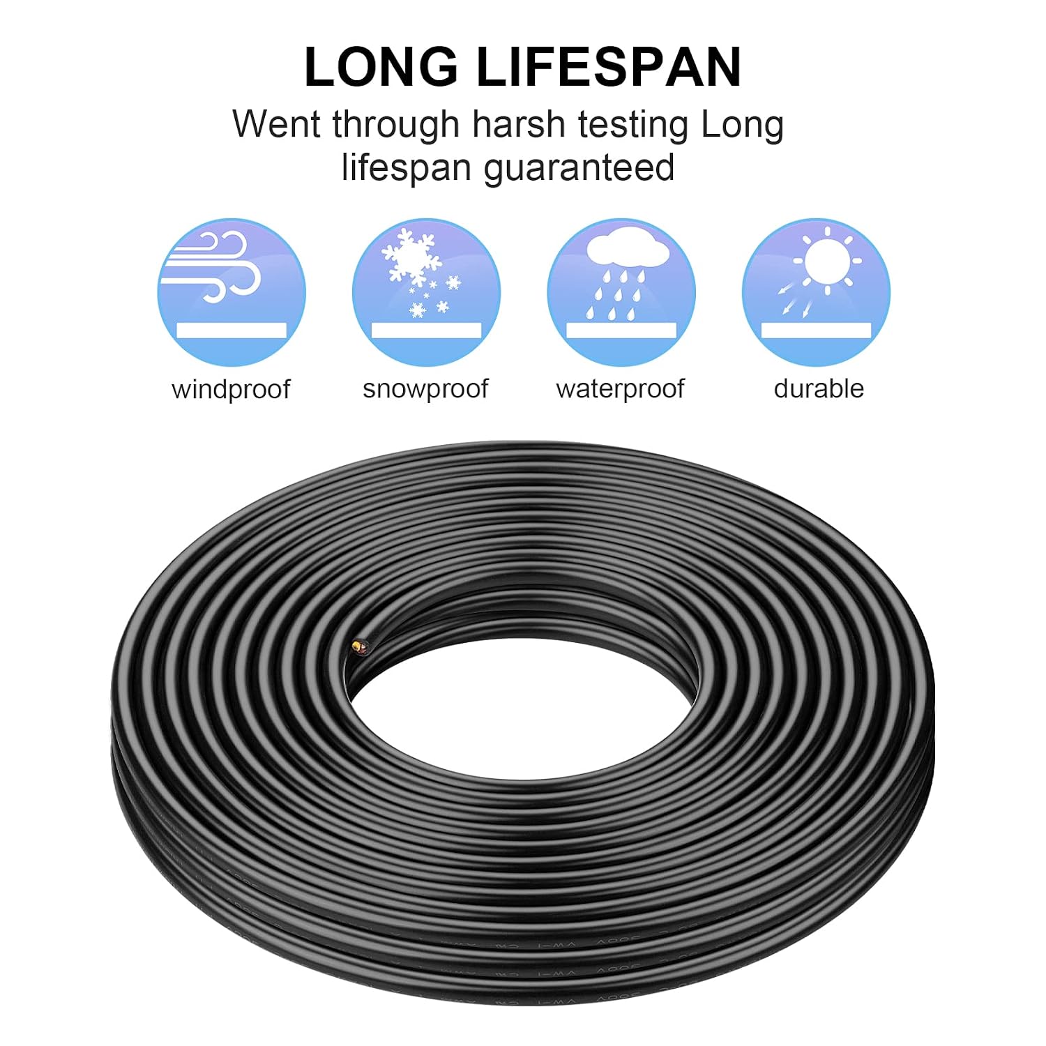 16 Gauge 3 Conductor Wire, 33FT Stranded Tinned Copper Wire, Flexible 16/3 Wire for LED Strips Lamps Lighting Marine Automotive (16AWG, 33FT)