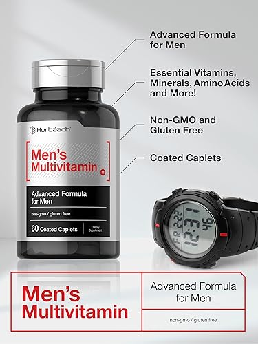 Miniatura 4 de Horbäach Multivitamínico para hombre  60 cápsulas  Fórmula avanzada  con vitamina C, D, magnesio, minerales y más  Suplemento sin OMG y sin gluten