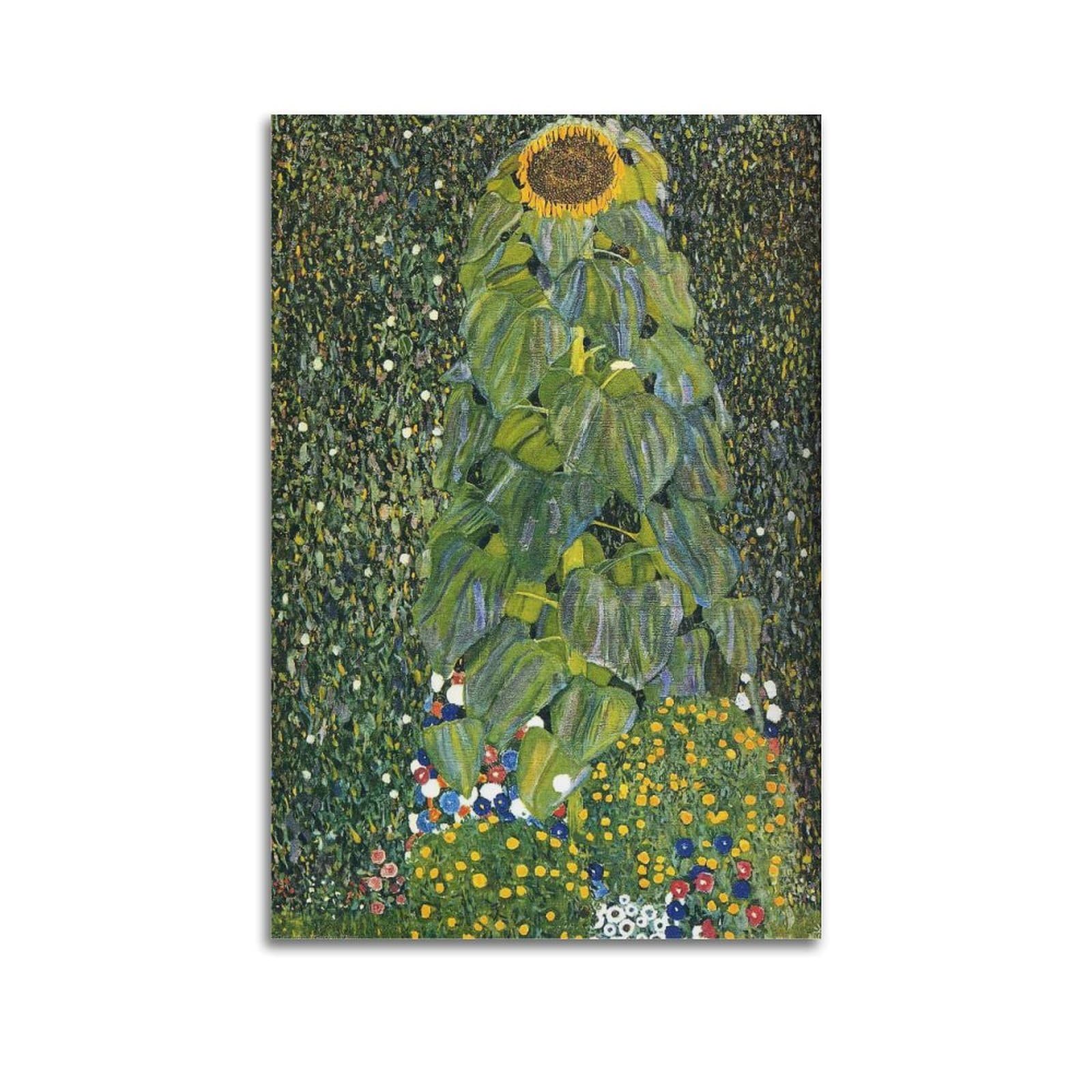 Ymxsdimds Unframe-Style The Sunflower By Gustav Klimt Painting Poster Picture Print Wall Art Canvas Artworks Room Aesthetic 08X12inch(20X30cm)