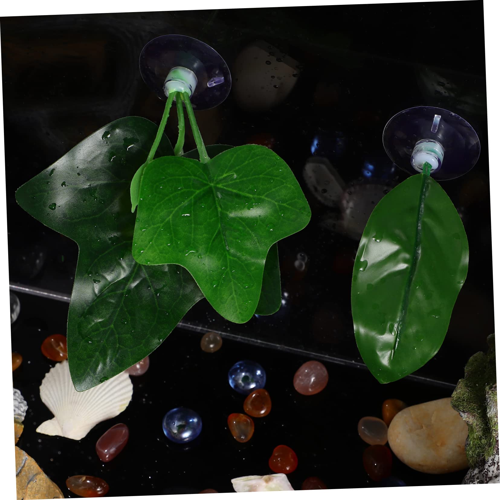 TOYANDONA 2 Series Hojas De Pecera Artificial Planta Falso Acuario Cría Accesorio De Pescado Betta Hojas De Desove Betta Hamaca De Hoja De Betta Hoja De Descanso El Plastico 8 Piezas*2