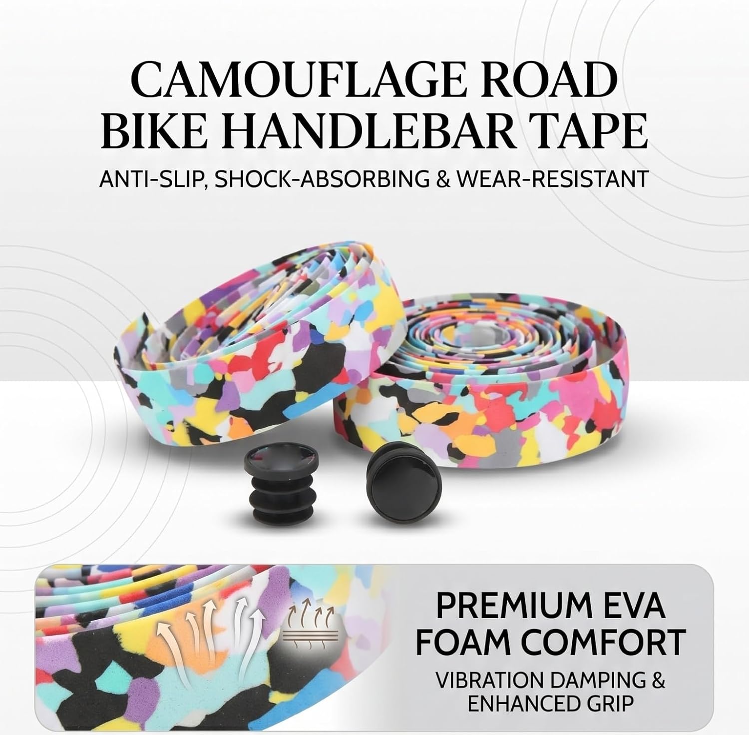 Alomejor Handlebar Tape Road Handlebar Tape Shock Absorbing Tape Cycling Handle Wrap Cycling Accessories