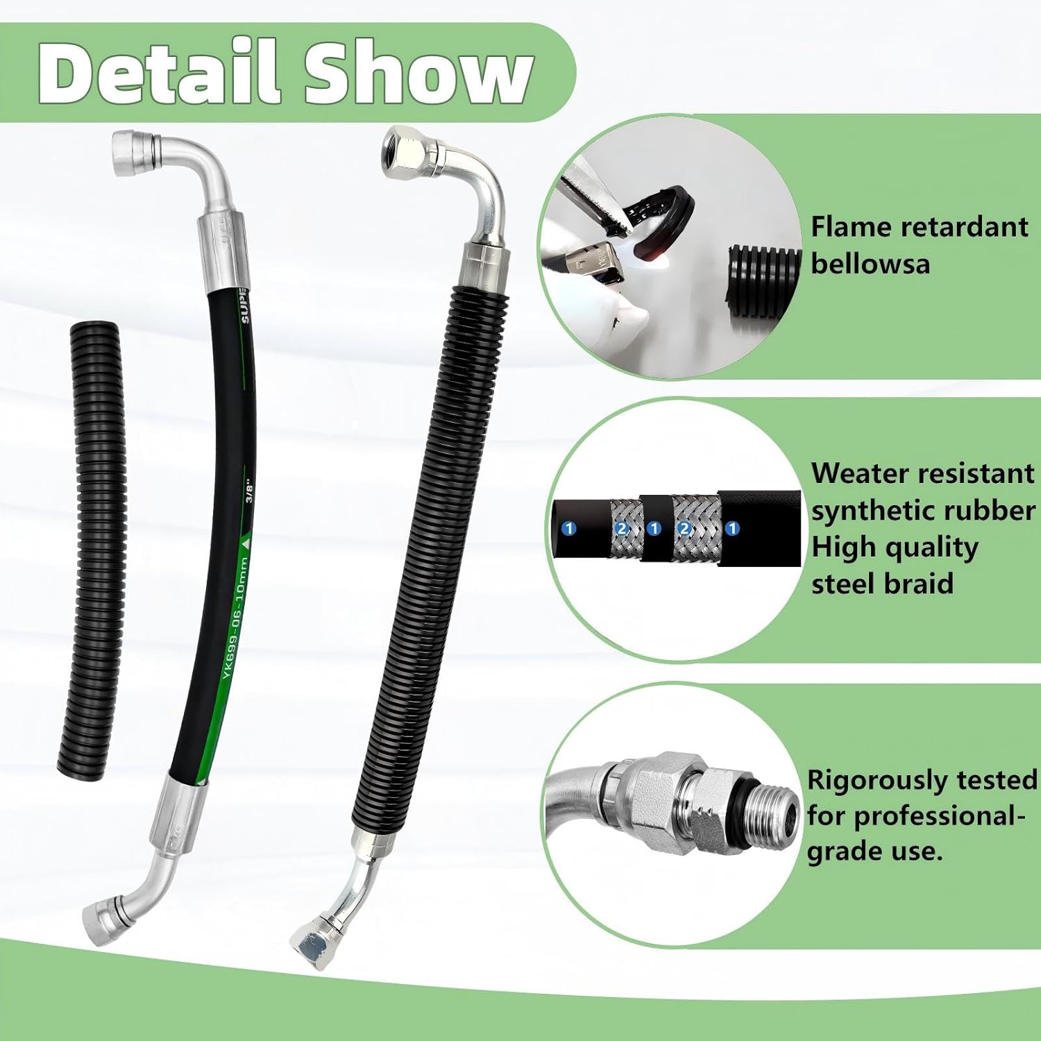 High Pressure Oil Pump(HPOP) Hoses and Crossover Line Kit for Ford Excursion F250 F350 F450 F550 Super Duty 1999-2003 7.3L Powerstroke Turbo Engine