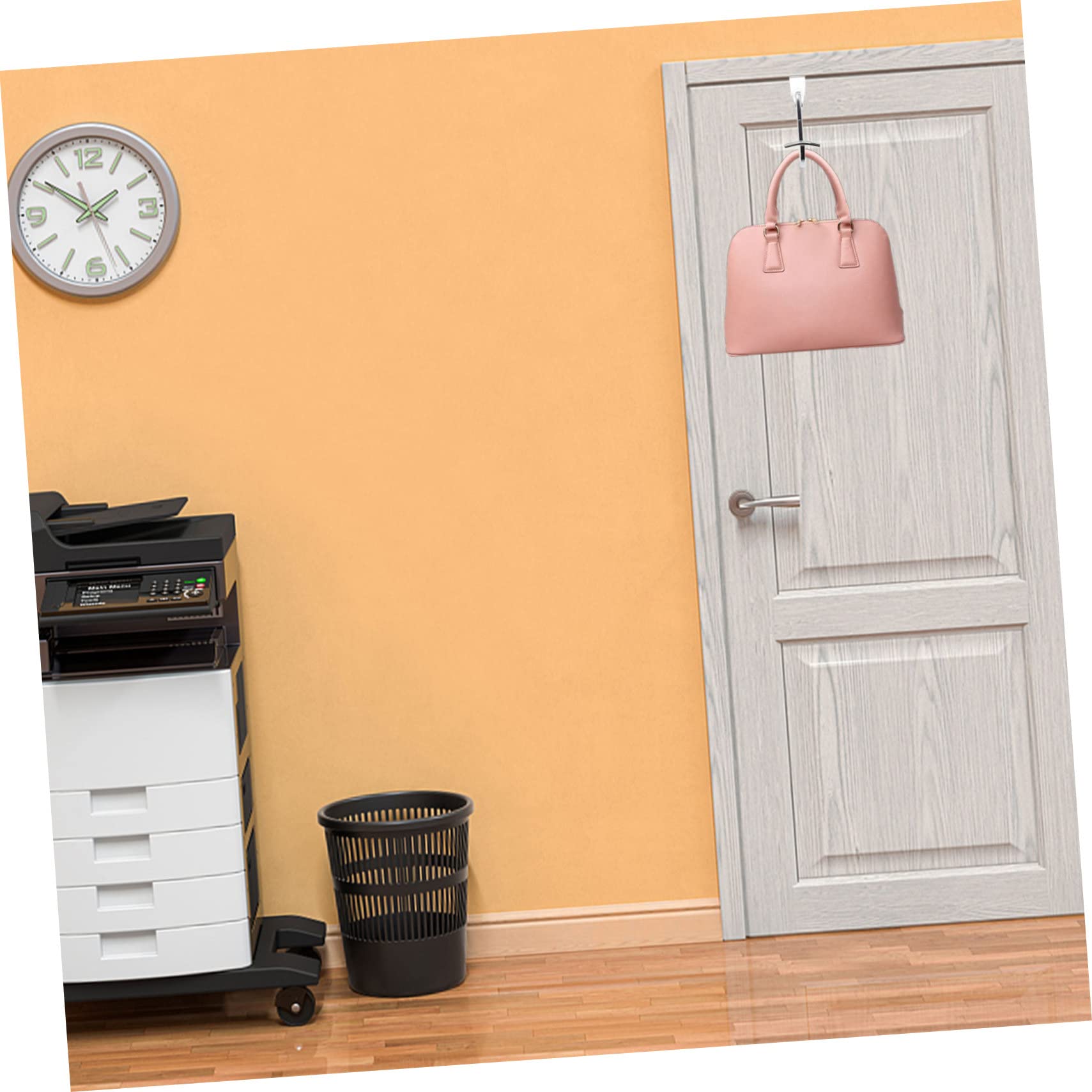 Happyyami 2sets 2pcs Over Door Hooks Hangers for Clothes Towels Accessories for Kitchen Cabinets Bathroom Doors and Closets Space Saving Storage 2pcs*2