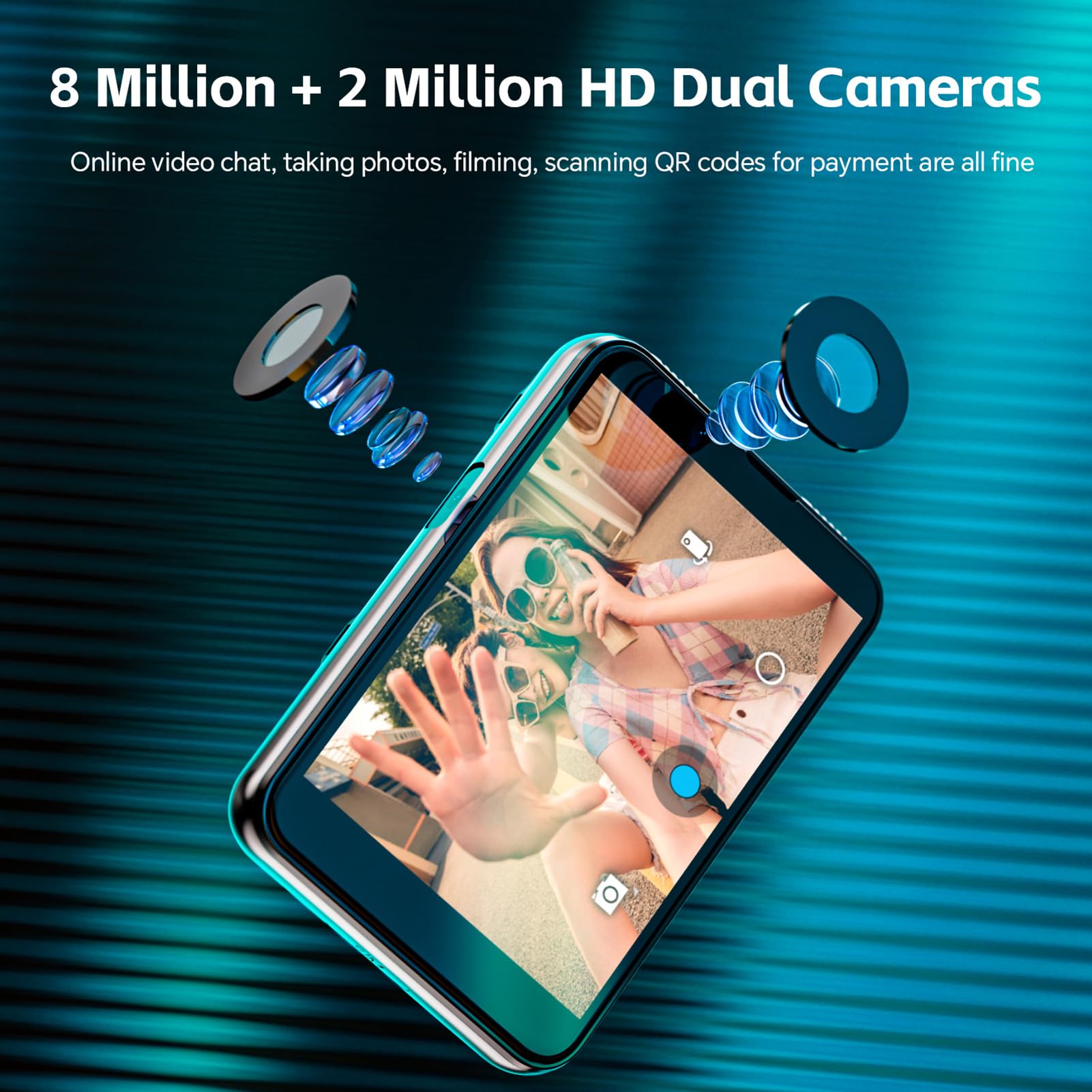 Inteligentny Zegarek 4G, Podwójny Aparat 2MP z Przodu 8MP z Tyłu 6GB RAM 128GB ROM GPS Beidou GLONASS, z 2,88-calowym Wyświetlaczem o Wysokiej Przejrzystości i Rozdzielczości (SILVER)