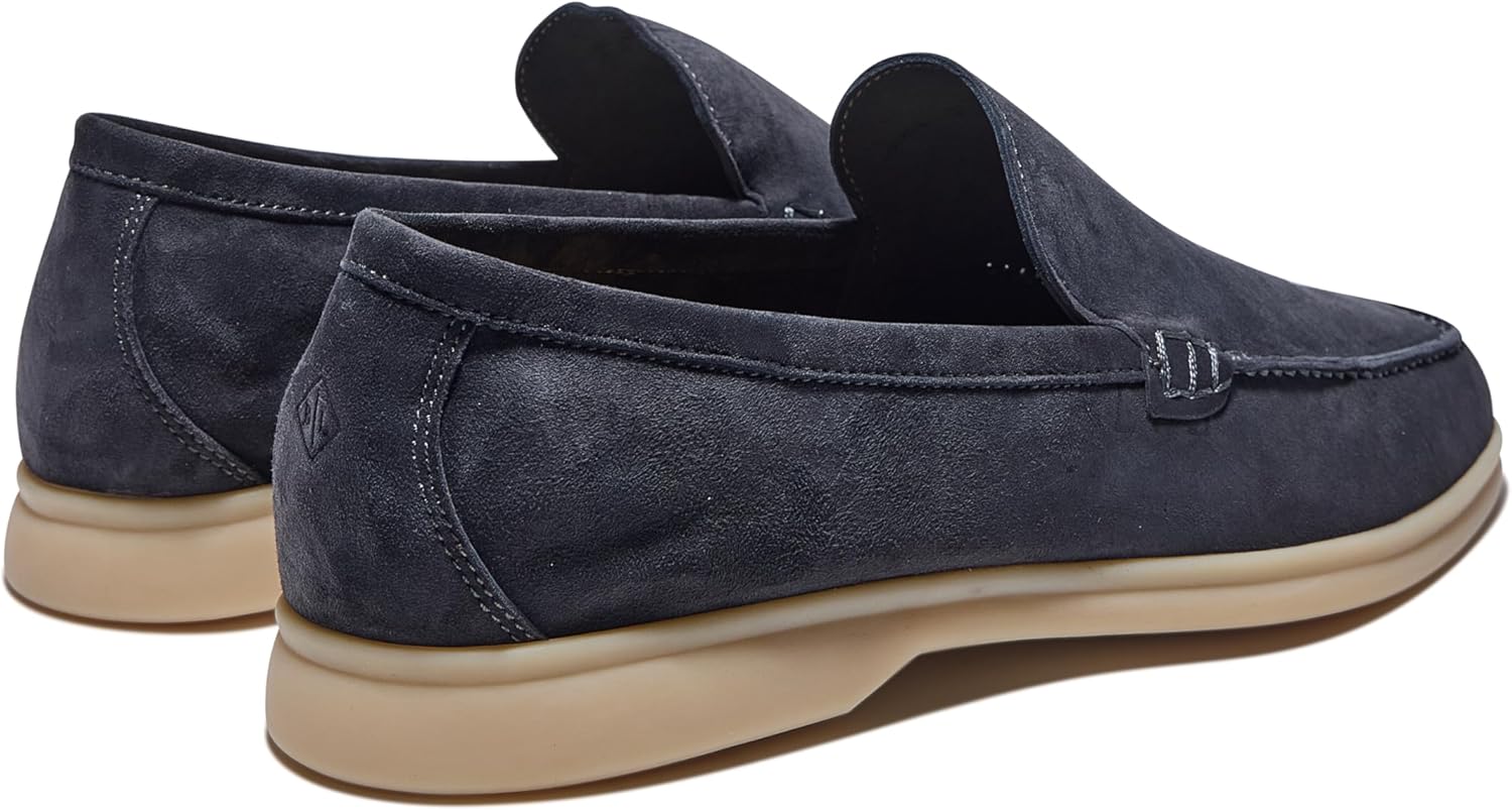 Men's Summer Stroll Premium Designer Suede Leather Loafers Shoes - Image 4