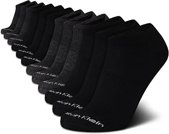 Calvin Klein Mens No Show Socks 12-Pack