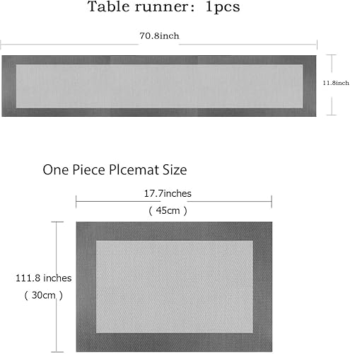 Miniatura 85 de PIGCHCY Juego de 6 manteles individuales beige de vinilo PVC duraderos para mesa de comedor, manteles individuales resistentes al calor, Beige -