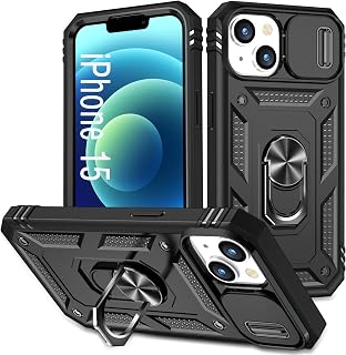 für iPhone 15 Hülle,Kameraschutz Handyhülle Drop Resistance Handys Schutzhülle für iPhone 15 6.1" (Schwarz)
