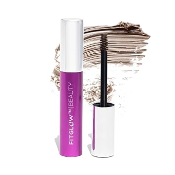 Fitglow Beauty Plant Protein Brow Gel | Natural Vegan Eyebrow Enhancer Serum | Thickening Volumizing Brow Filler | Nutrient-Rich Hair Conditioning | Strengthens, Lift, Shape & Fill | 4g - Taupe Blonde