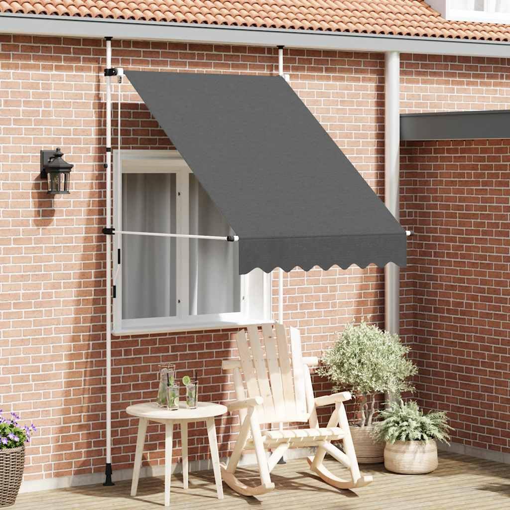 vidaXL Toldo Retráctil de Operación Manual Antracita 150 cm Techo Marquesina