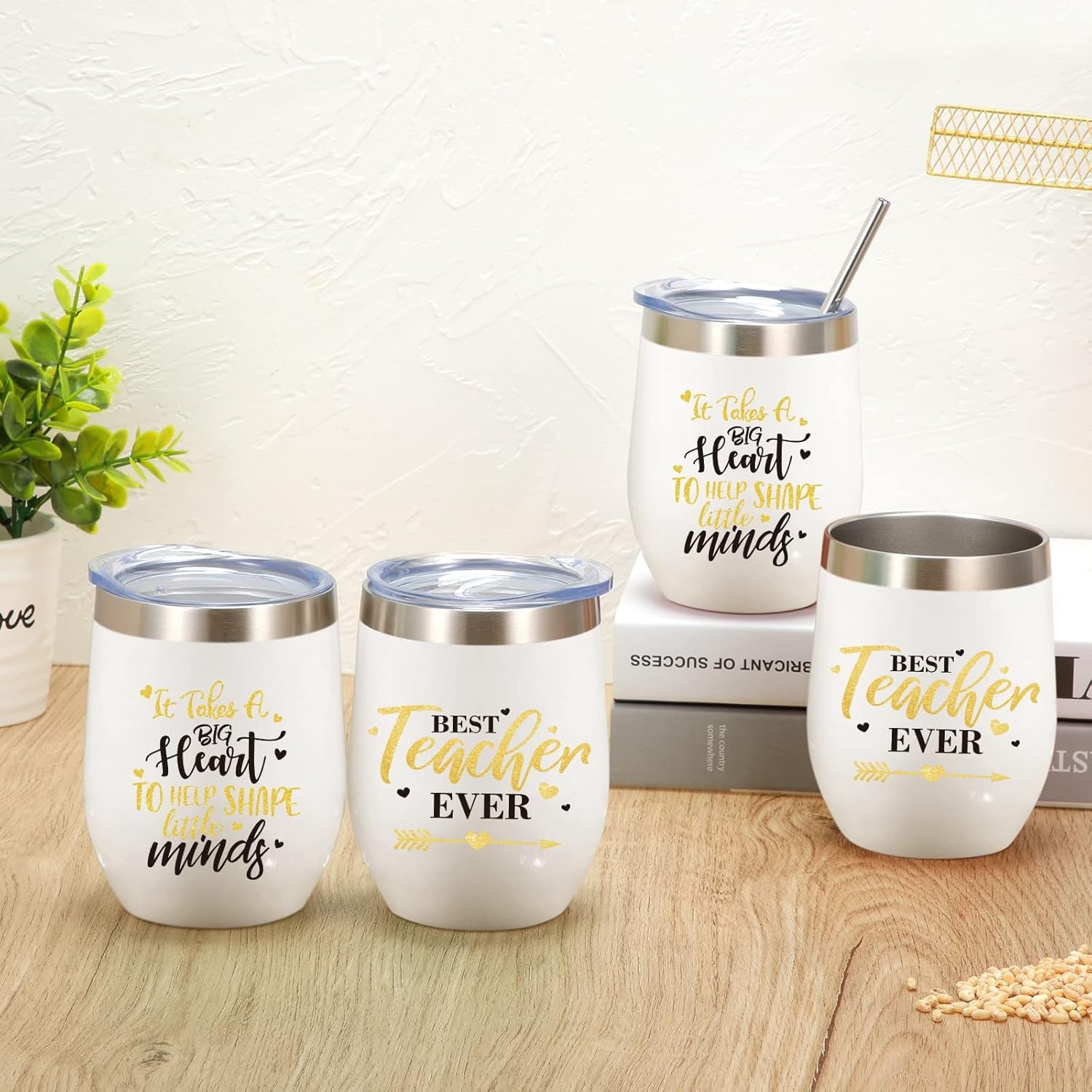 Patelai Teacher Tumbler Teacher Appreciation Gifts Funny Wine Tumbler Funny Coffee Cup Thank You Birthday Gifts, 12 oz Stainless Steel Insulated Cups with Lid and Straw(Stylish Style) - Image 7