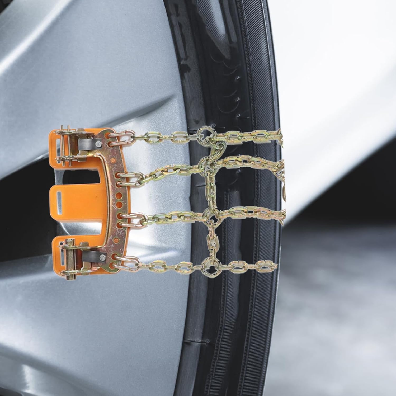 Heavy Duty Snow Chains for Car Suv Tires Anti-slip Cable Tire Chain for Snow and Ice Large 215-285mm Universal Fit Manganese Steel Ice Braking