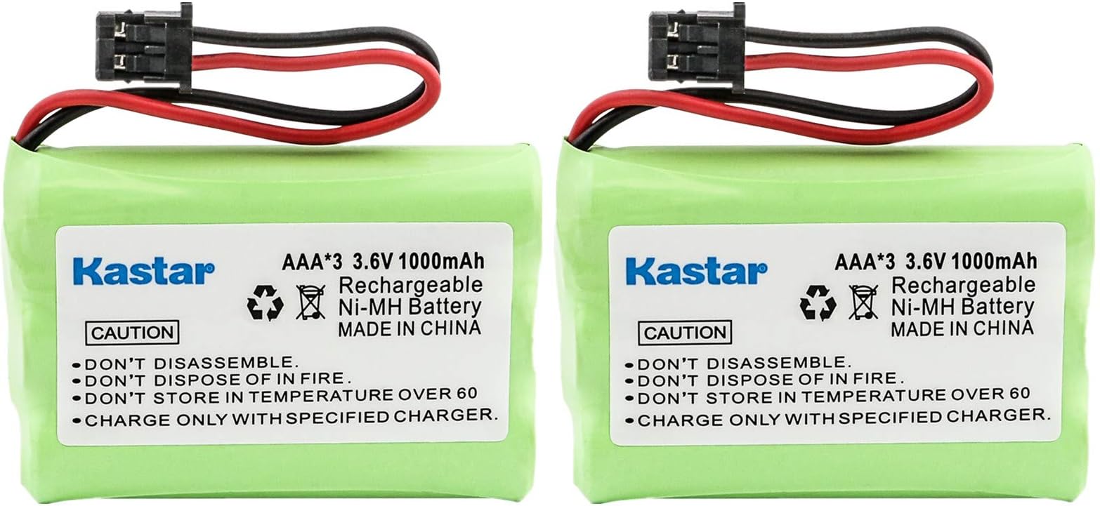 Kastar 2-PACK AAAX3 3.6V MSM 1000mAh Ni-MH Rechargeable Battery for Uniden Cordless Phone BT-446 BT446 BP-446 BP446 BT-1005 BT1005 TRU8885 TRU8885-2 TRU88852 TRU8888 TRU9460 TRU9465 TRU9480 TCX-800