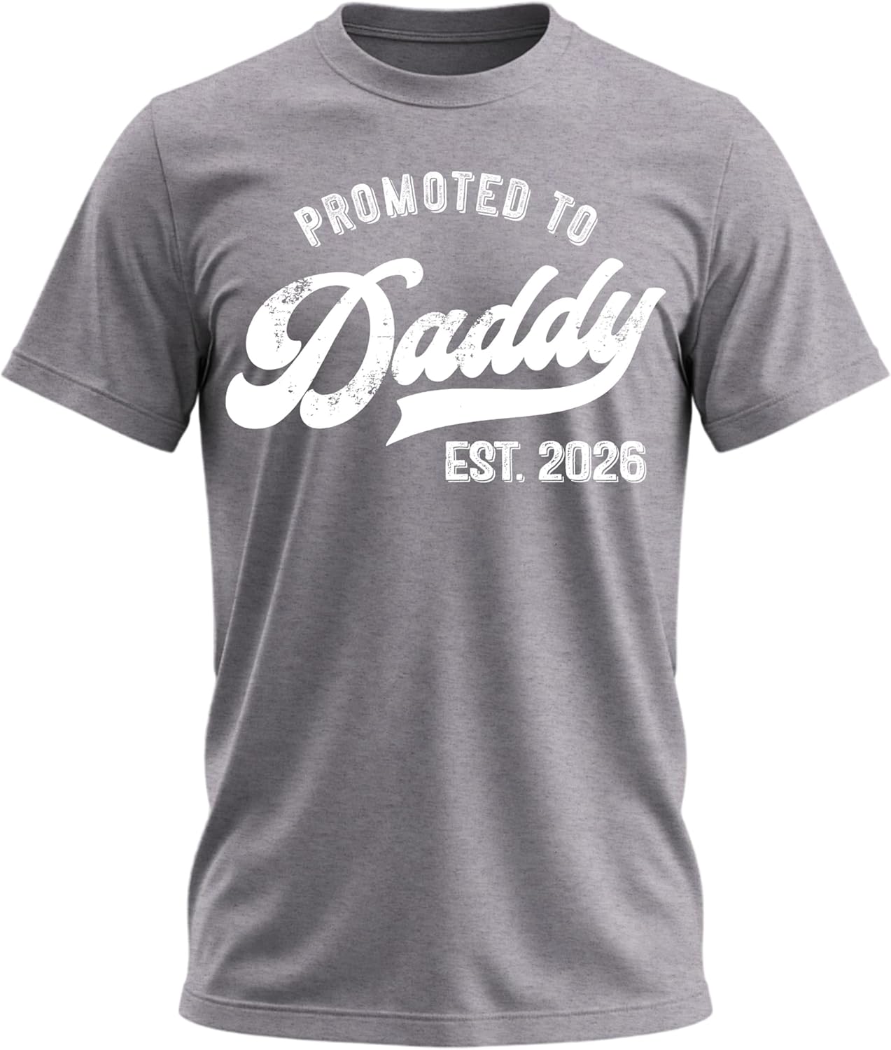 Promoted to Daddy 2026 Shirt – Funny Dad to Be Shirt Baby Announcement Graphic Tee New Daddy Gifts for Men