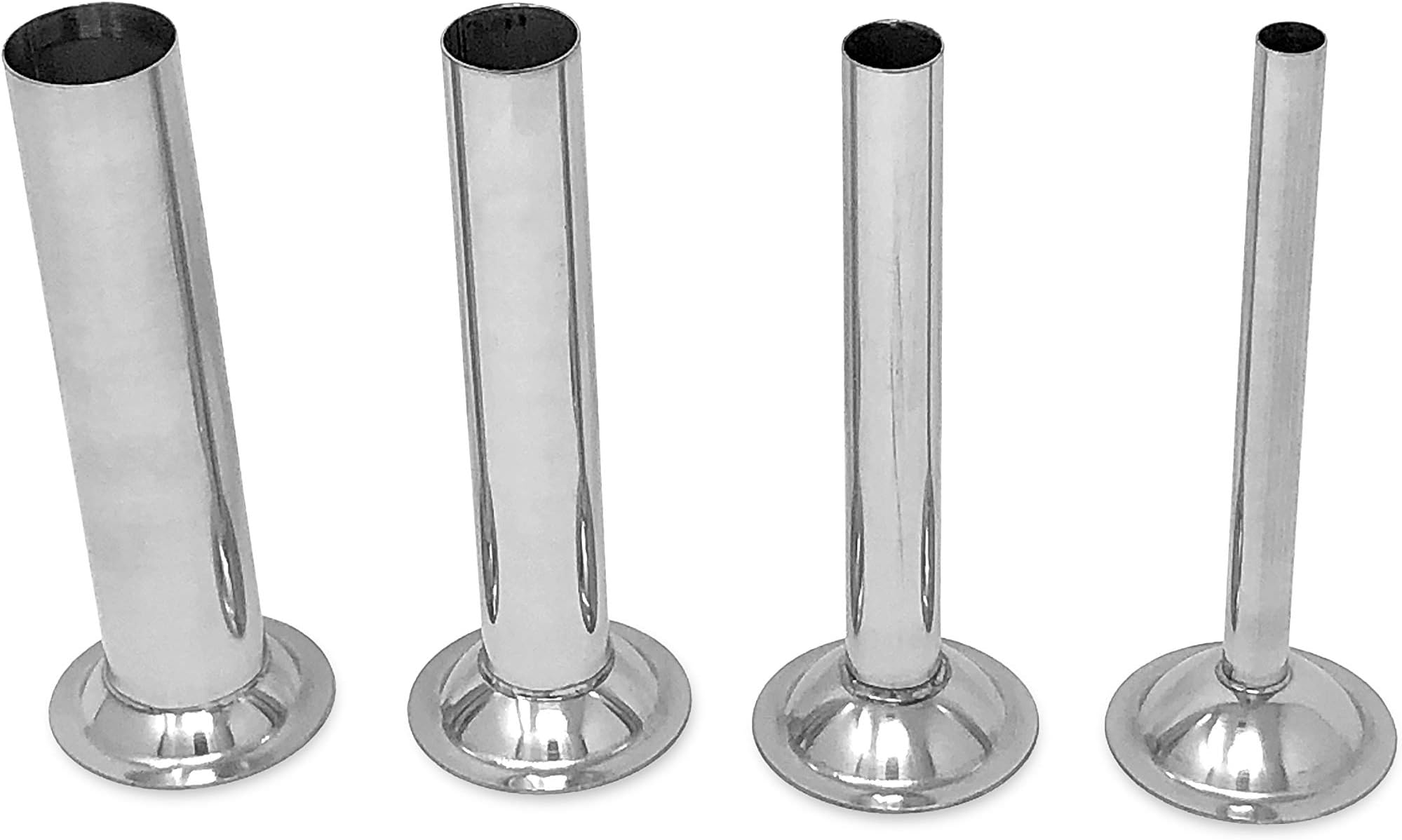#5 Stainless Steel Sausage Stuffing Tubes for Meat Grinder (Set of 4)
