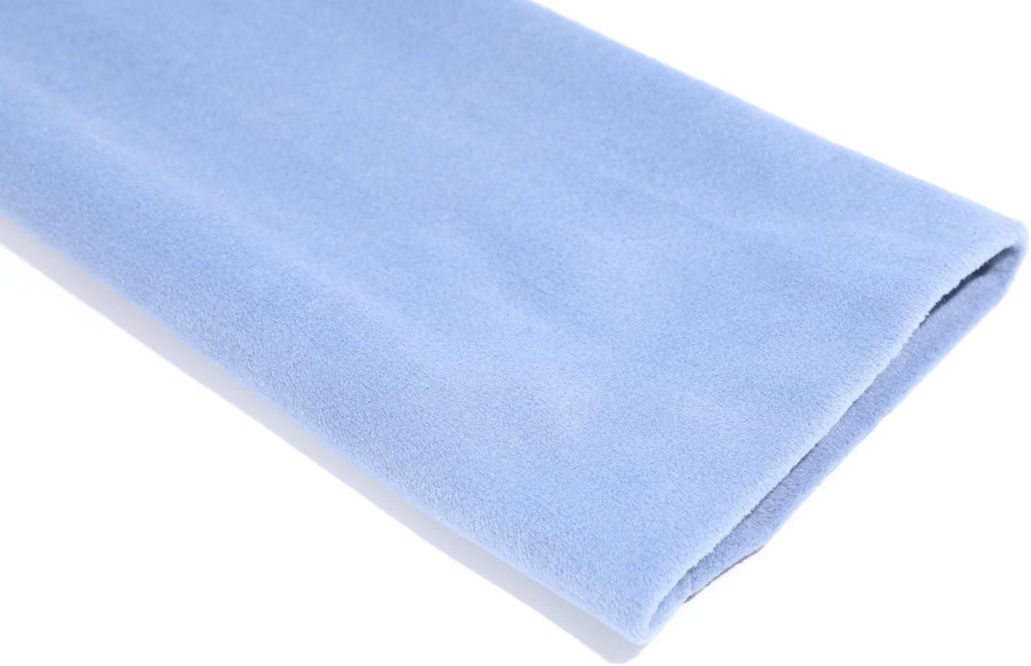 Close-up of Light Blue Wool Blend Coat Fabric