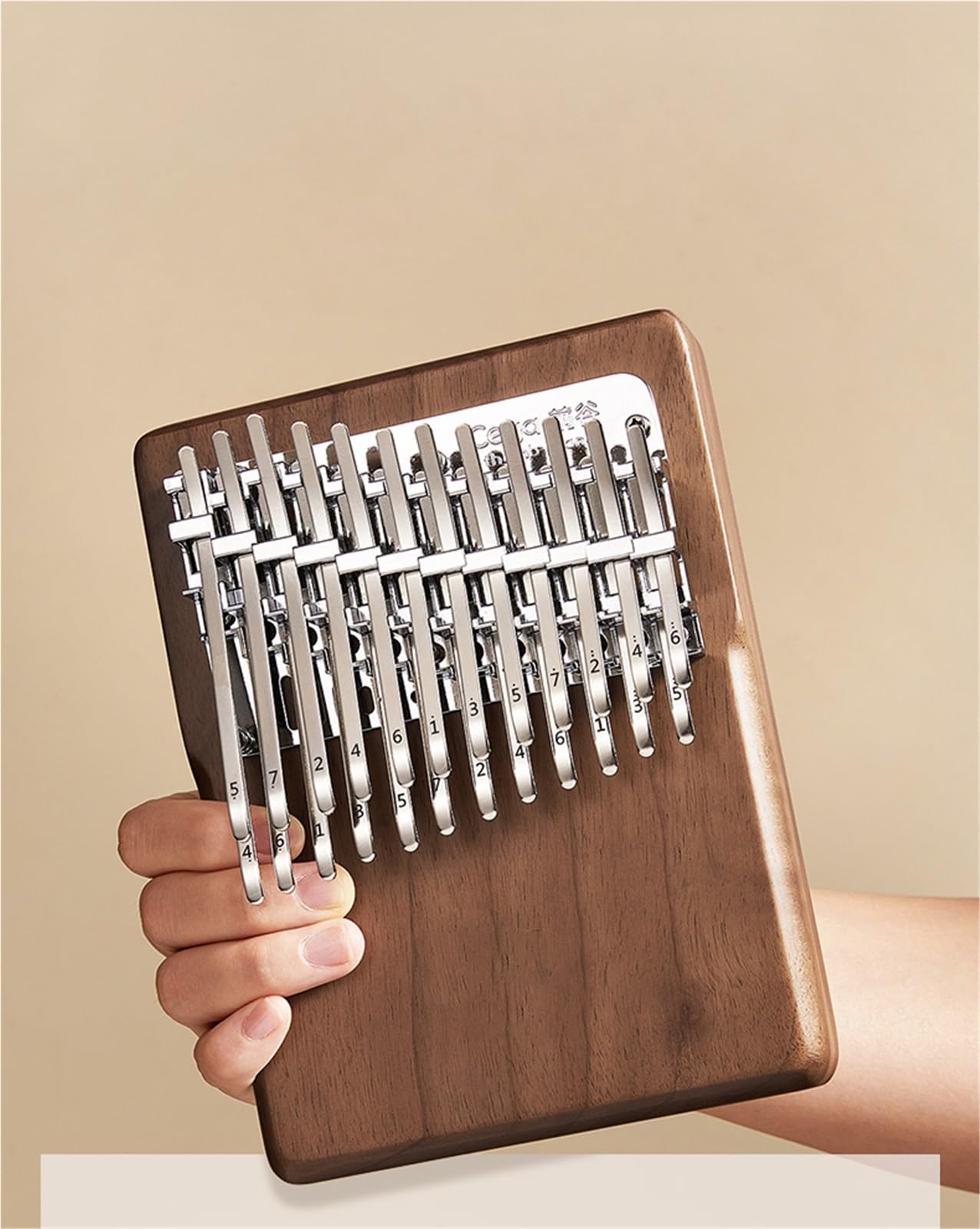 24 nutowa Gitara Kalimba Z Podwójną Warstwą Wzmacniacza Kciukowego Dla Początkujących Kalimba
