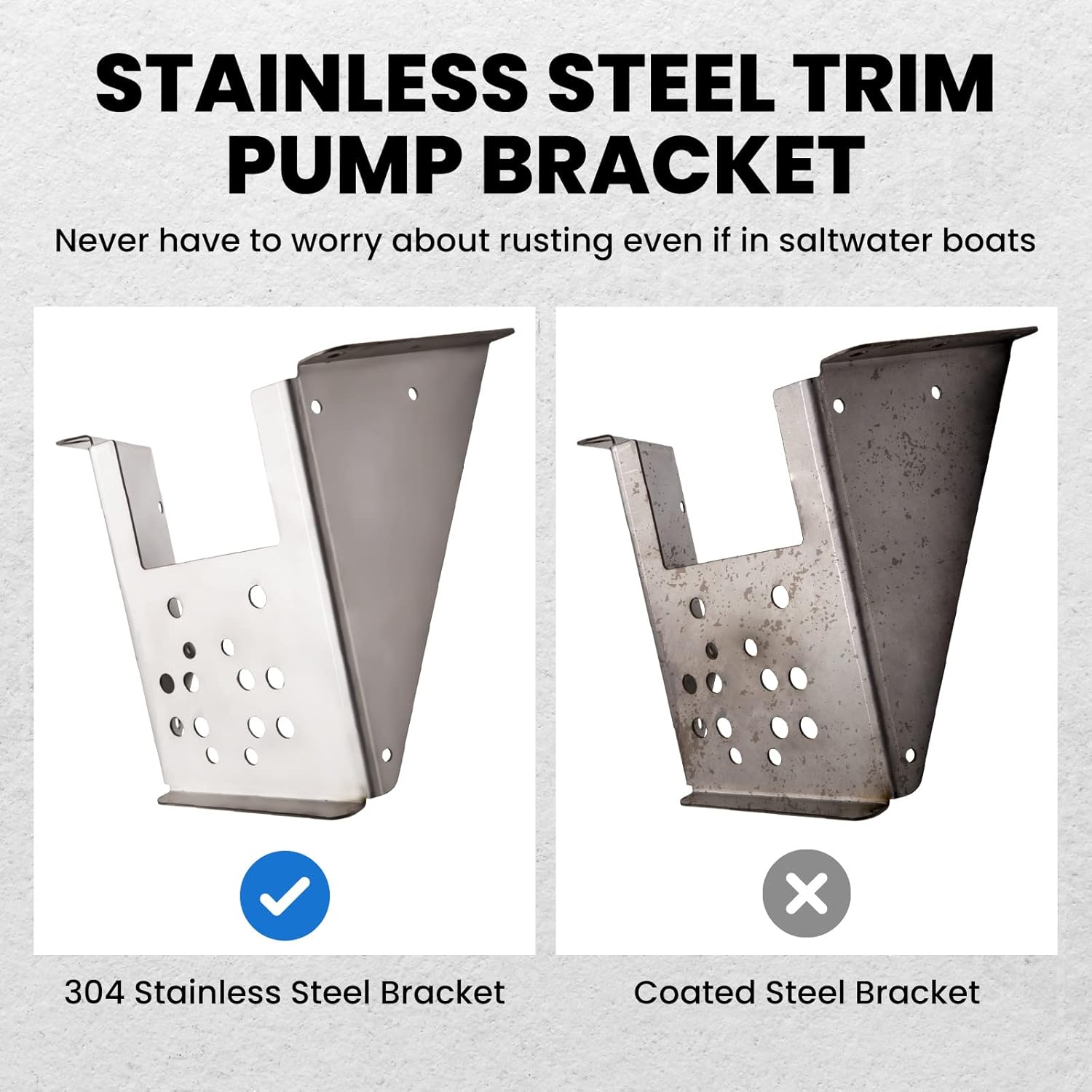 Trim Pump Bracket for MerCruiser Stainless Steel Bracket 42419A1 862548A1 PH200-T066 18-6750