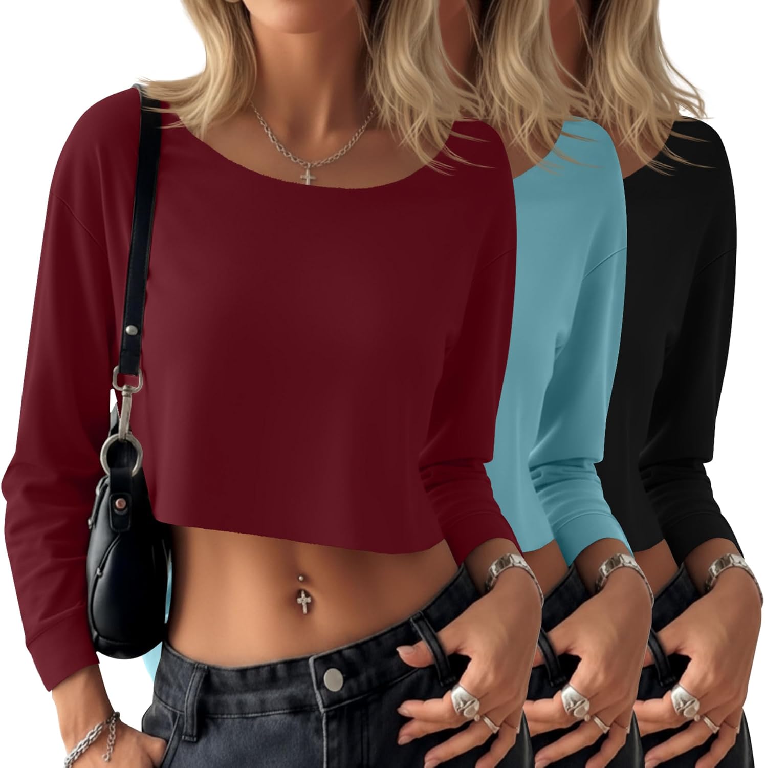 Neer 3 Pack Women's Cropped Tops just $7.99 at Amazon