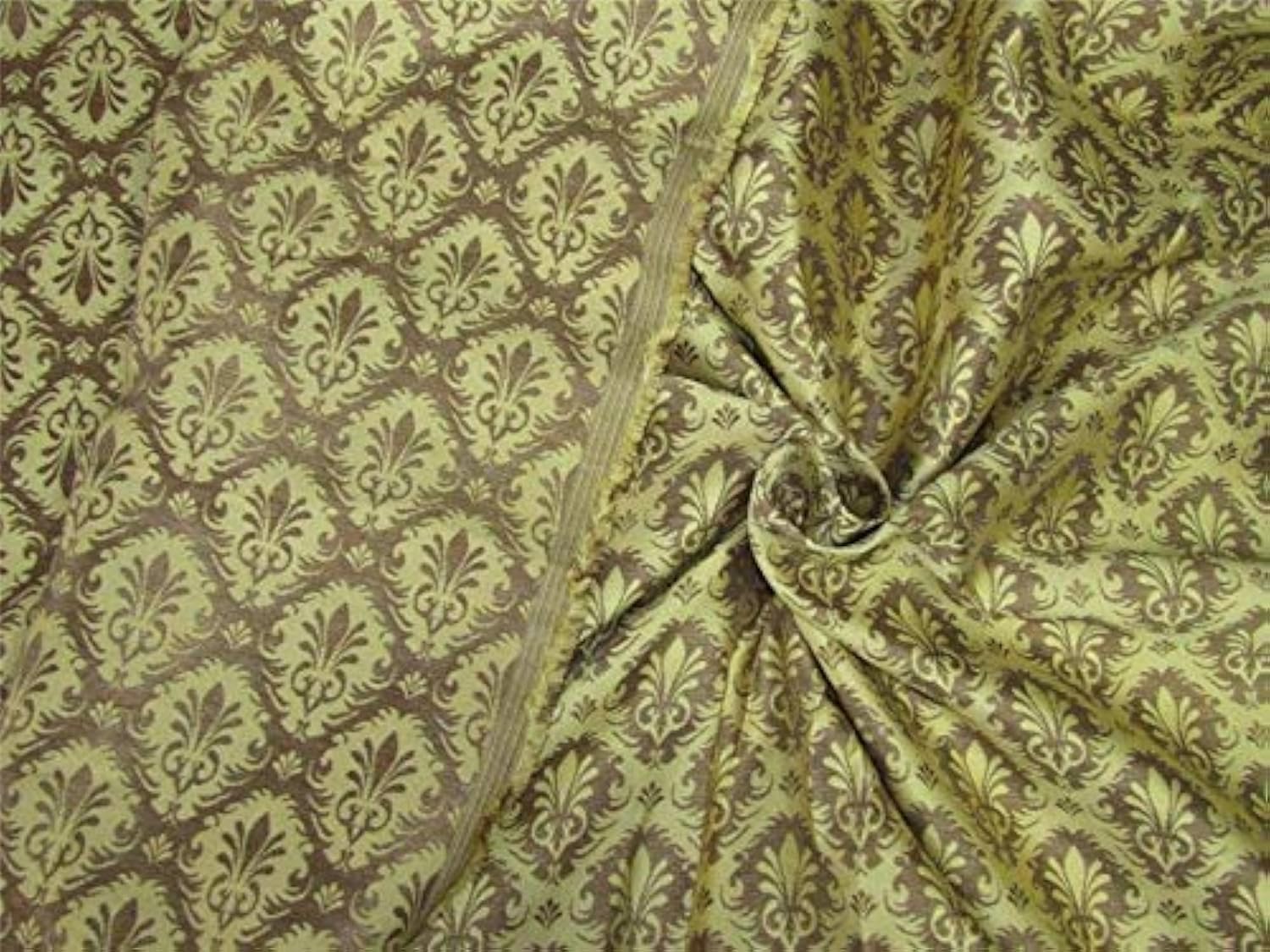 Brocart Or Métal Doré BRO643 Tissu Jacquard au Mètre de 111,8 cm