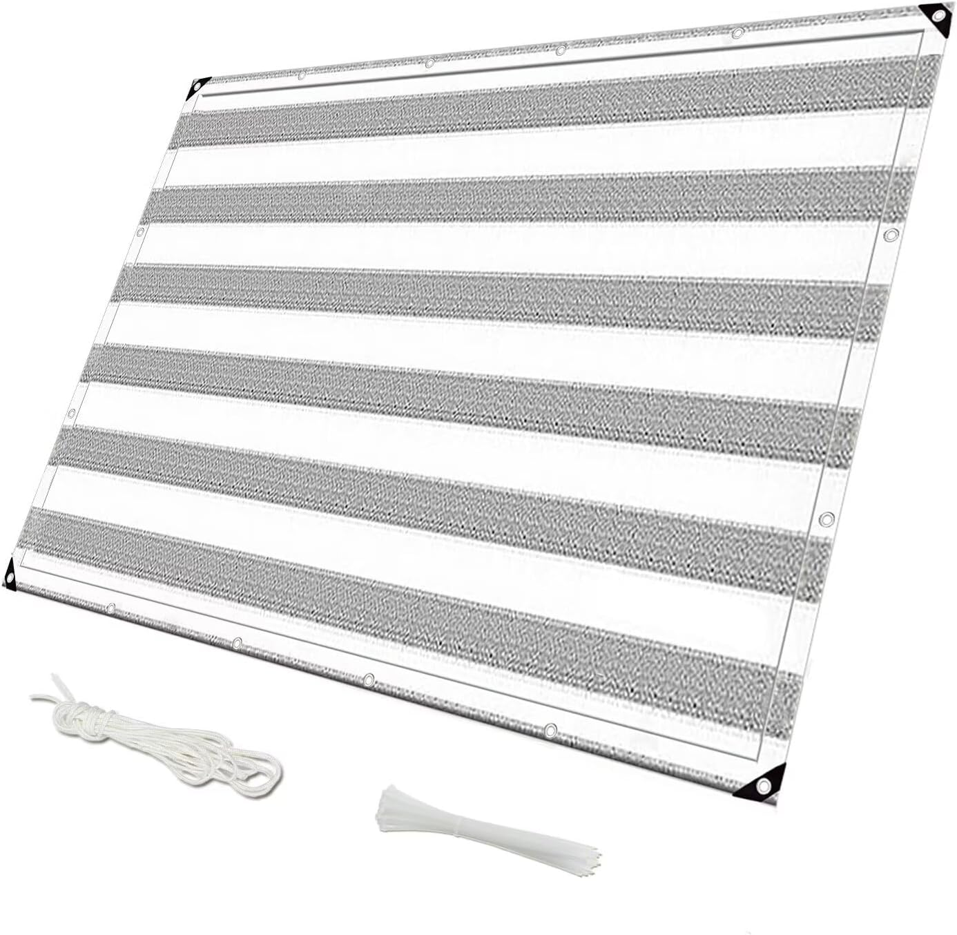 MAOERO 遮光ネット 屋外 400x500cm オーニングシェード 目隠し 風通し良く軽量 バルコニー 日除け ナイロンコード付