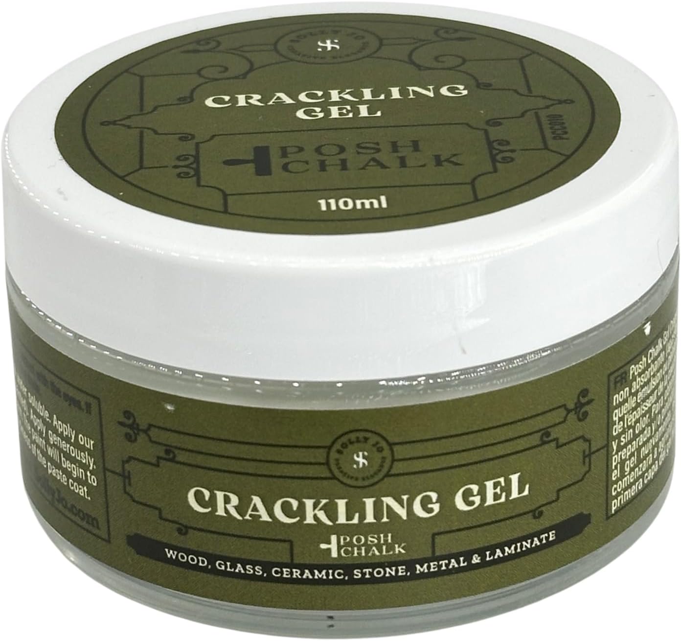 Posh Chalk PCC013 Crackling Enamel 200ml (2 Pack) - 3D Crackle Texture Finish - DIY Crafts + Upcycling - Unique Character & Design - Glass, Metal, Ceramic, Stone, Wood + Fabric - Gloss Finish