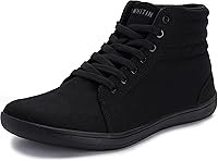 WHITIN Men's Wide Hi-Top Barefoot Sneakers - Zero Drop Sole, Cushioned Ankle Support, Flexible Rubber Outsole