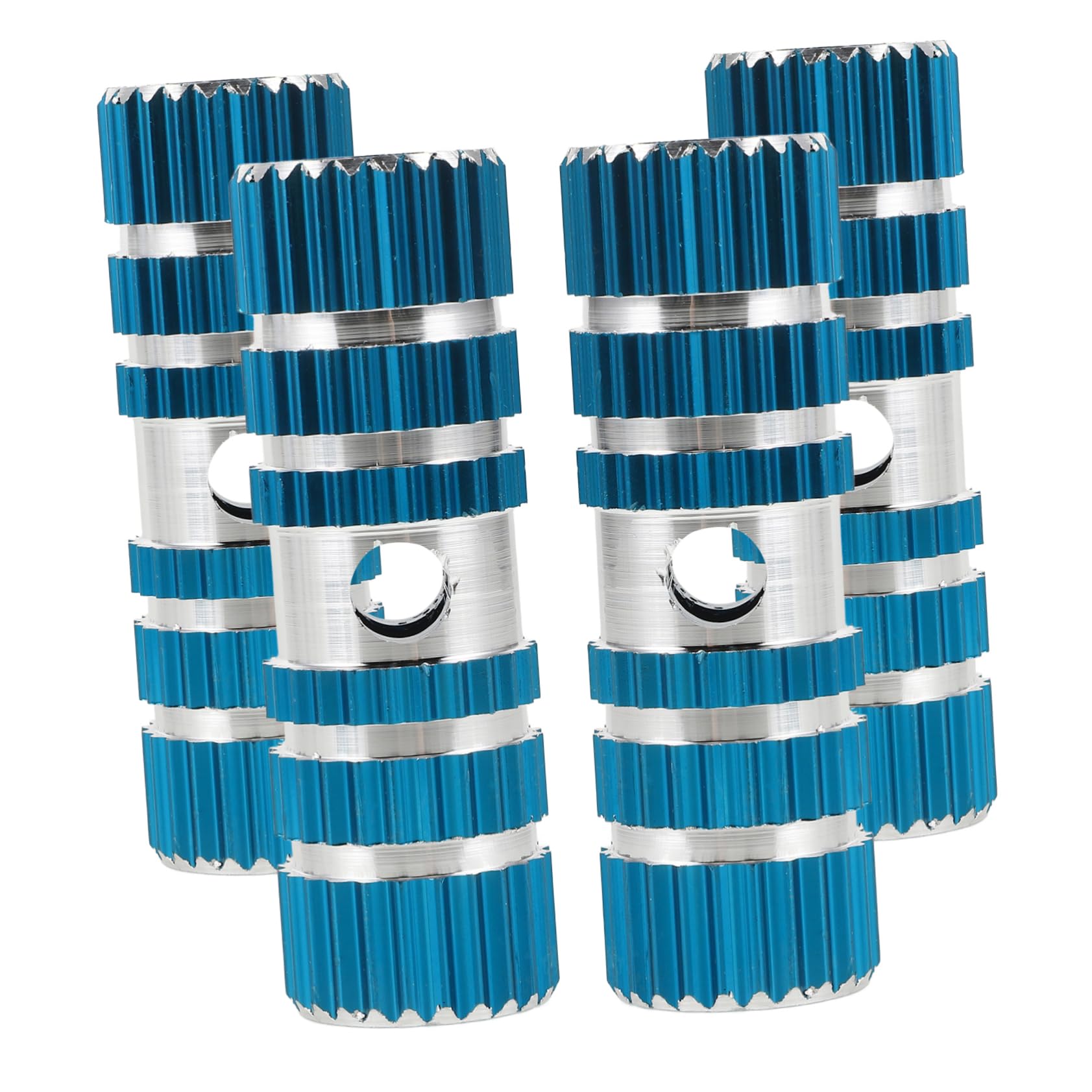 Toyvian 2Pair Aluminum Alloy Cylinder Pedal Stunt Pegs for Mountain Bikes Blue Durable High Hardness Design Fits Axles for Cycling and Stunt Performance
